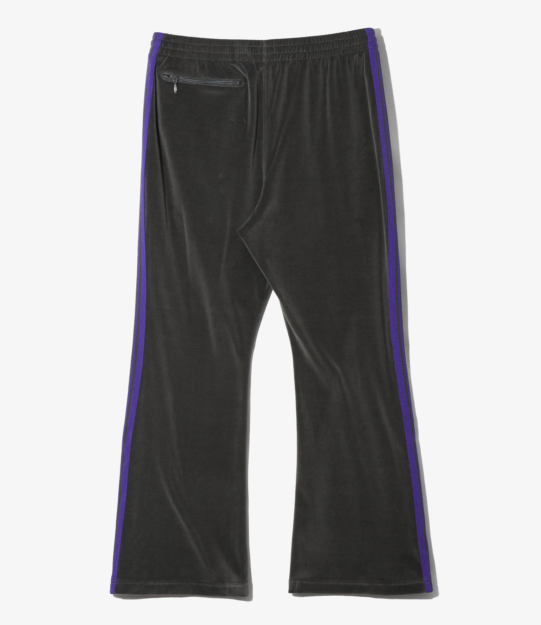 Boot-Cut Track Pant – Charcoal Velour