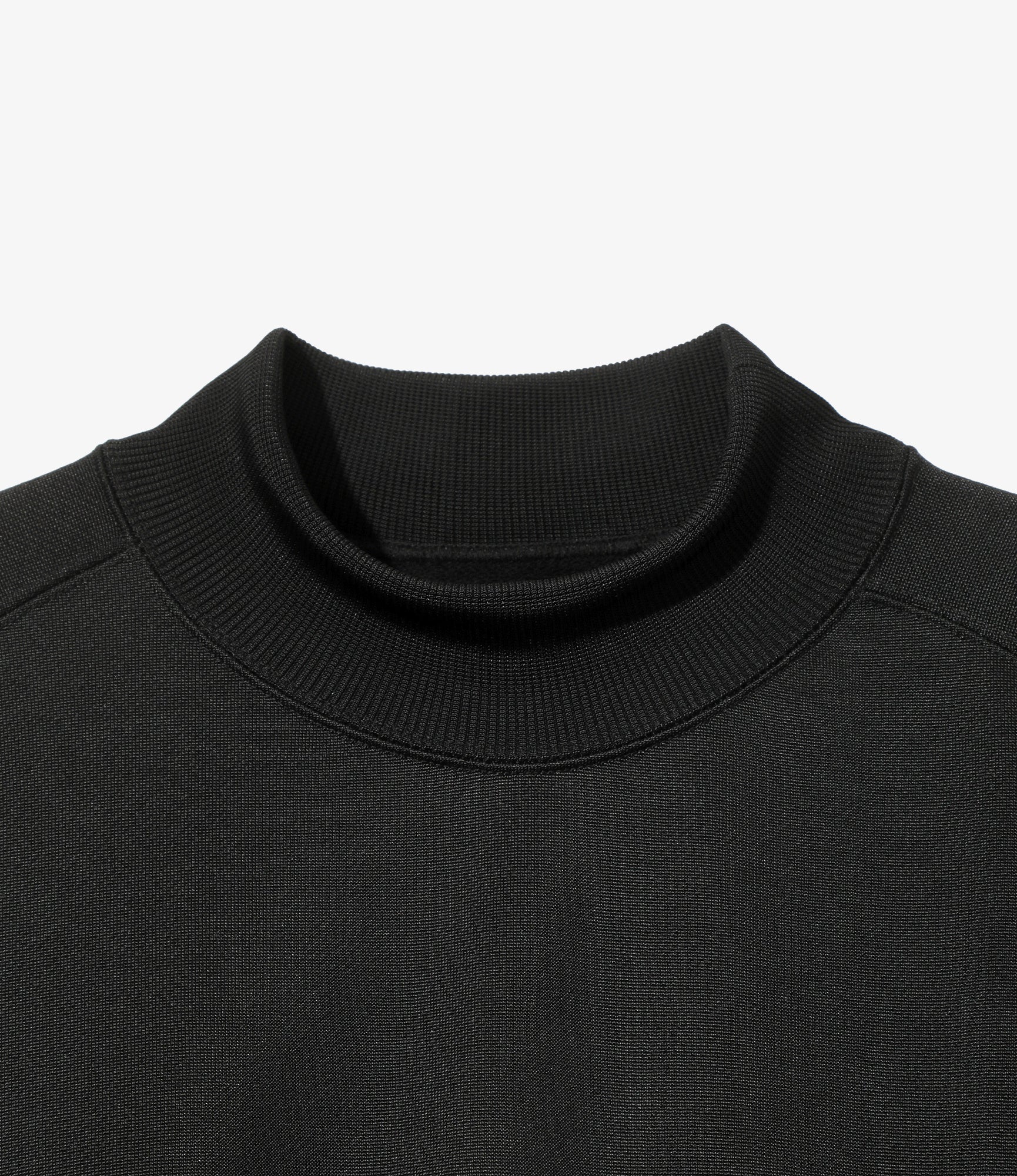 Mock Neck Shirt – Black Bright Jersey