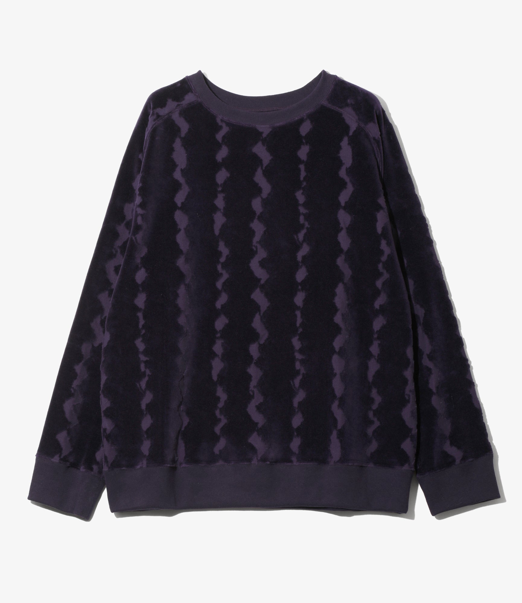 Crew Sweat Shirt – Dk.Purple Python Jacquard