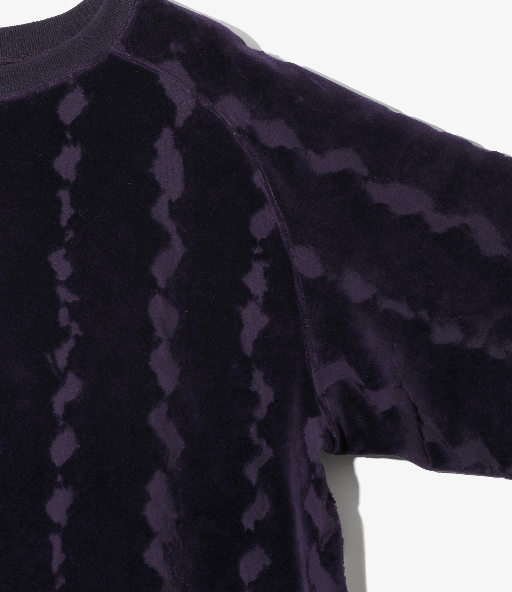 Crew Sweat Shirt – Dk.Purple Python Jacquard