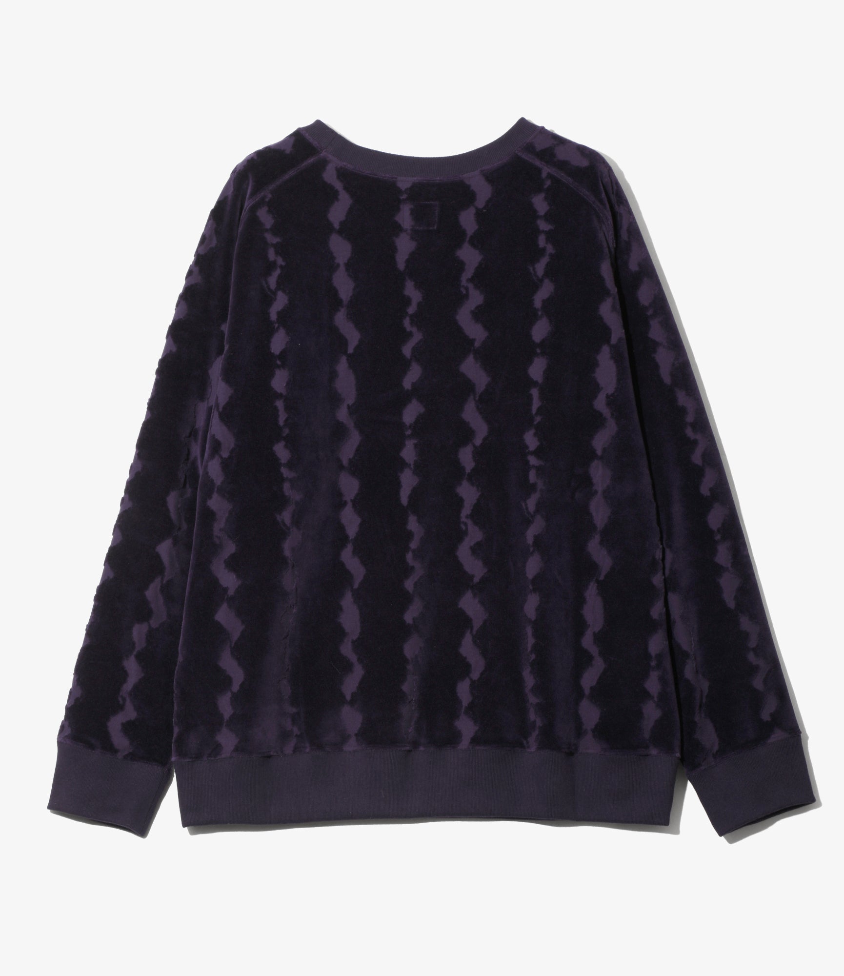 Crew Sweat Shirt – Dk.Purple Python Jacquard