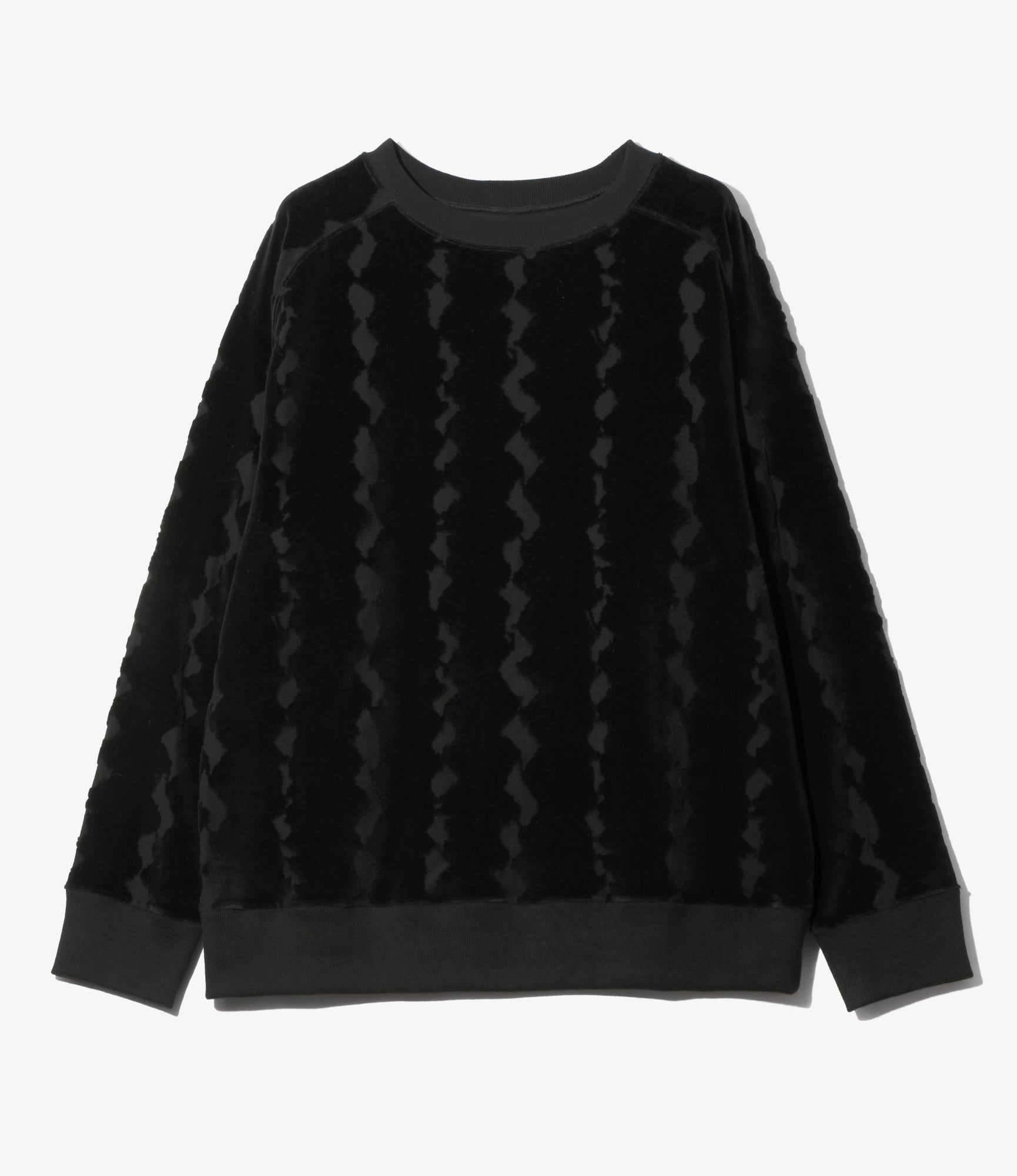 Crew Sweat Shirt – Black Python Jacquard