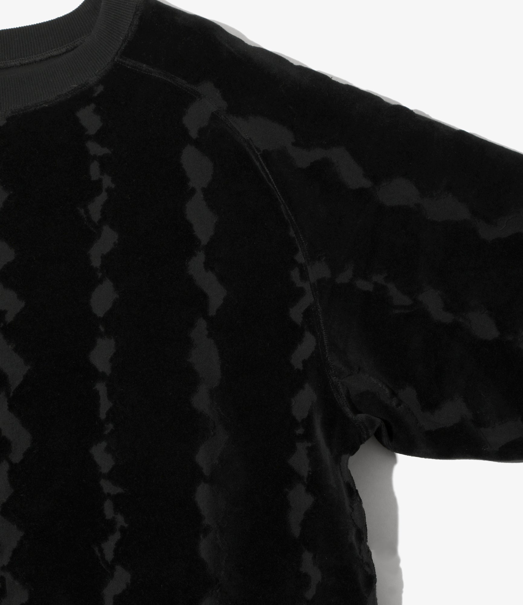 Crew Sweat Shirt – Black Python Jacquard