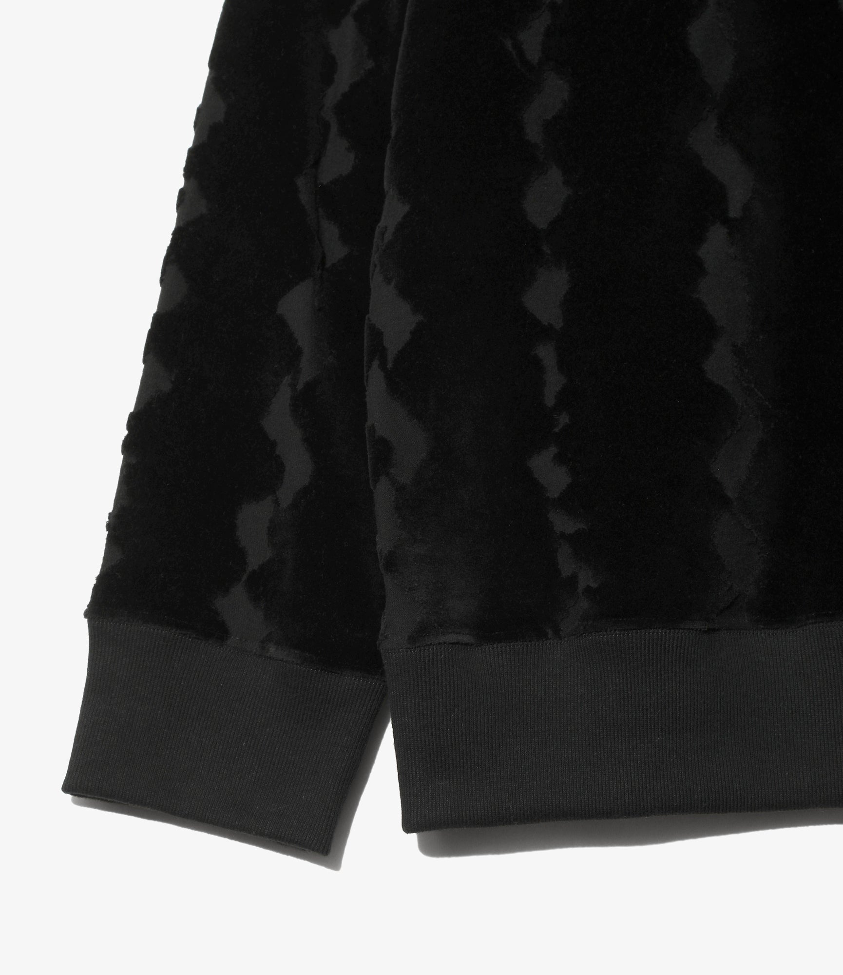 Crew Sweat Shirt – Black Python Jacquard