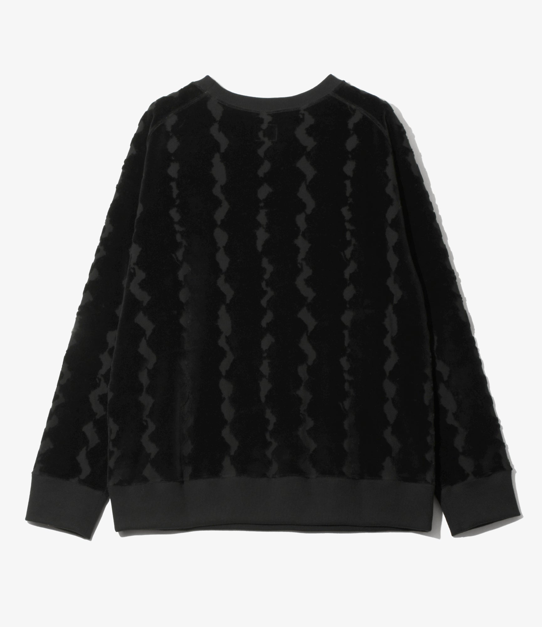 Crew Sweat Shirt – Black Python Jacquard