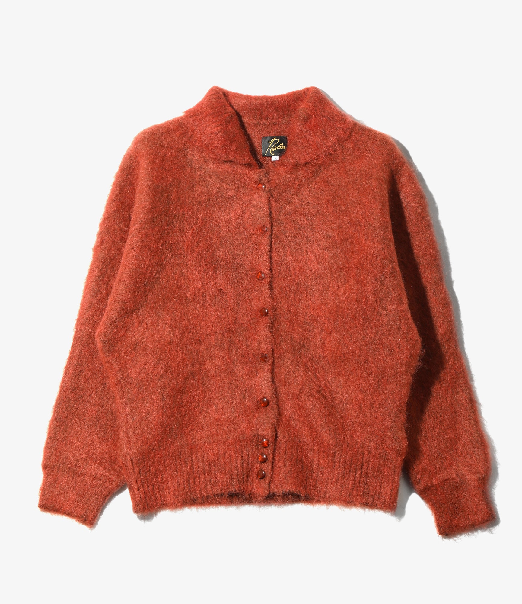 Round Collar Cardigan – Solid Orange Rust