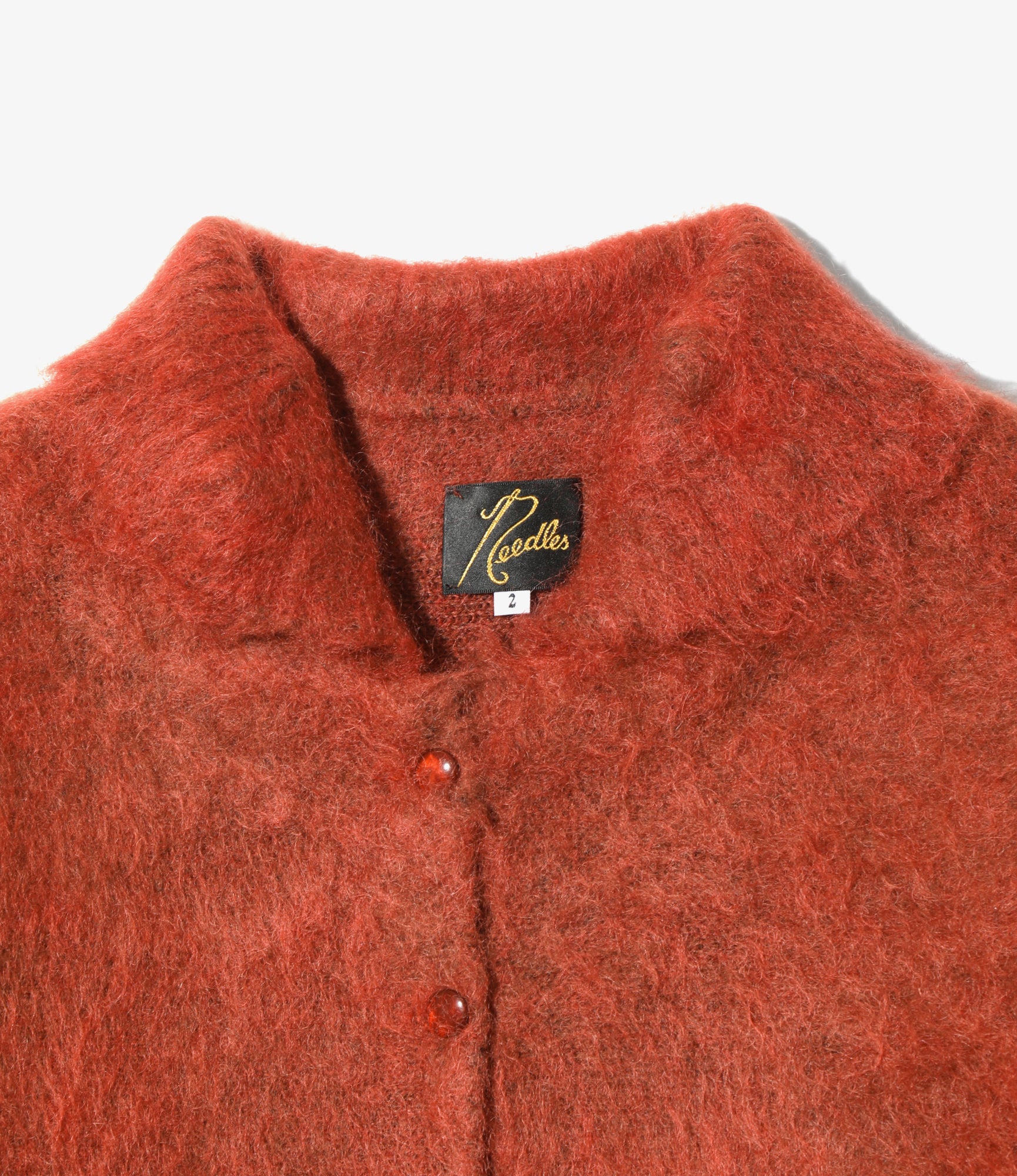 Round Collar Cardigan – Solid Orange Rust