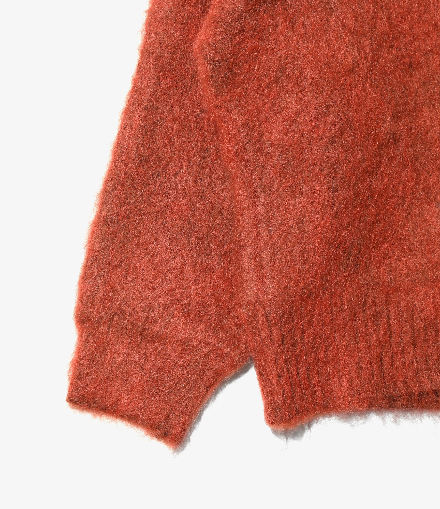Round Collar Cardigan – Solid Orange Rust