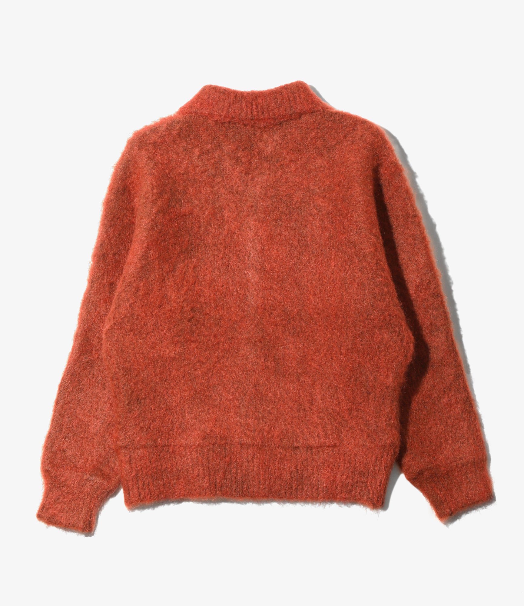 Round Collar Cardigan – Solid Orange Rust