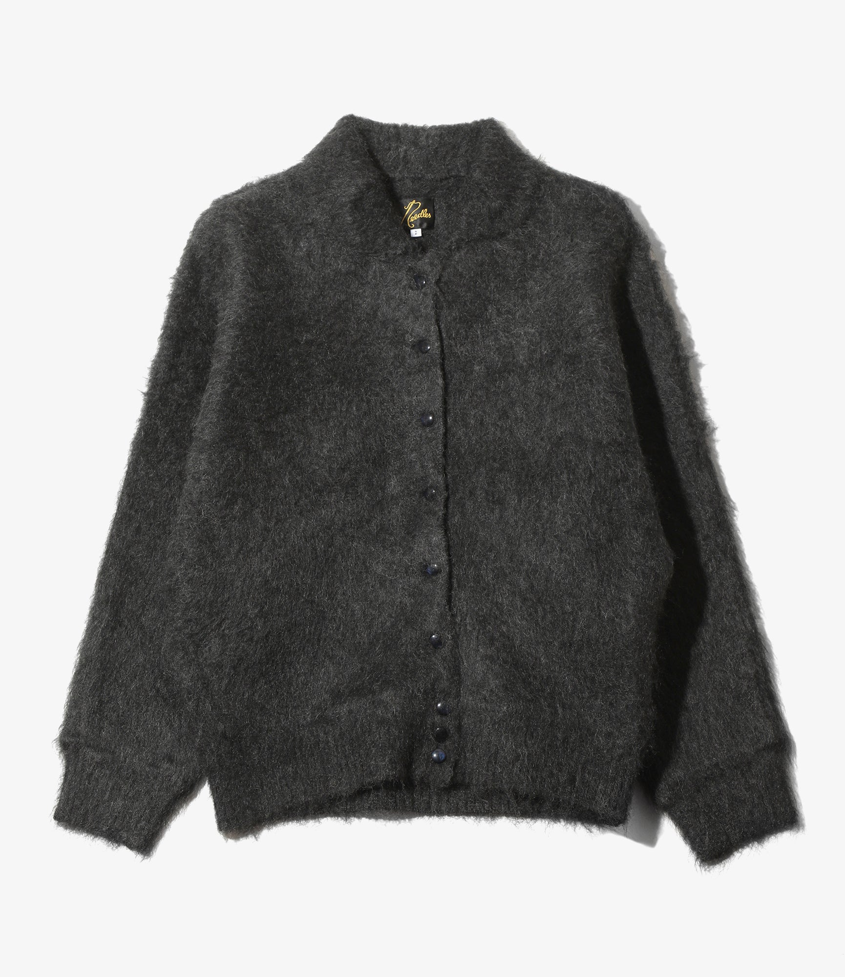 Round Collar Cardigan – Solid Charcoal