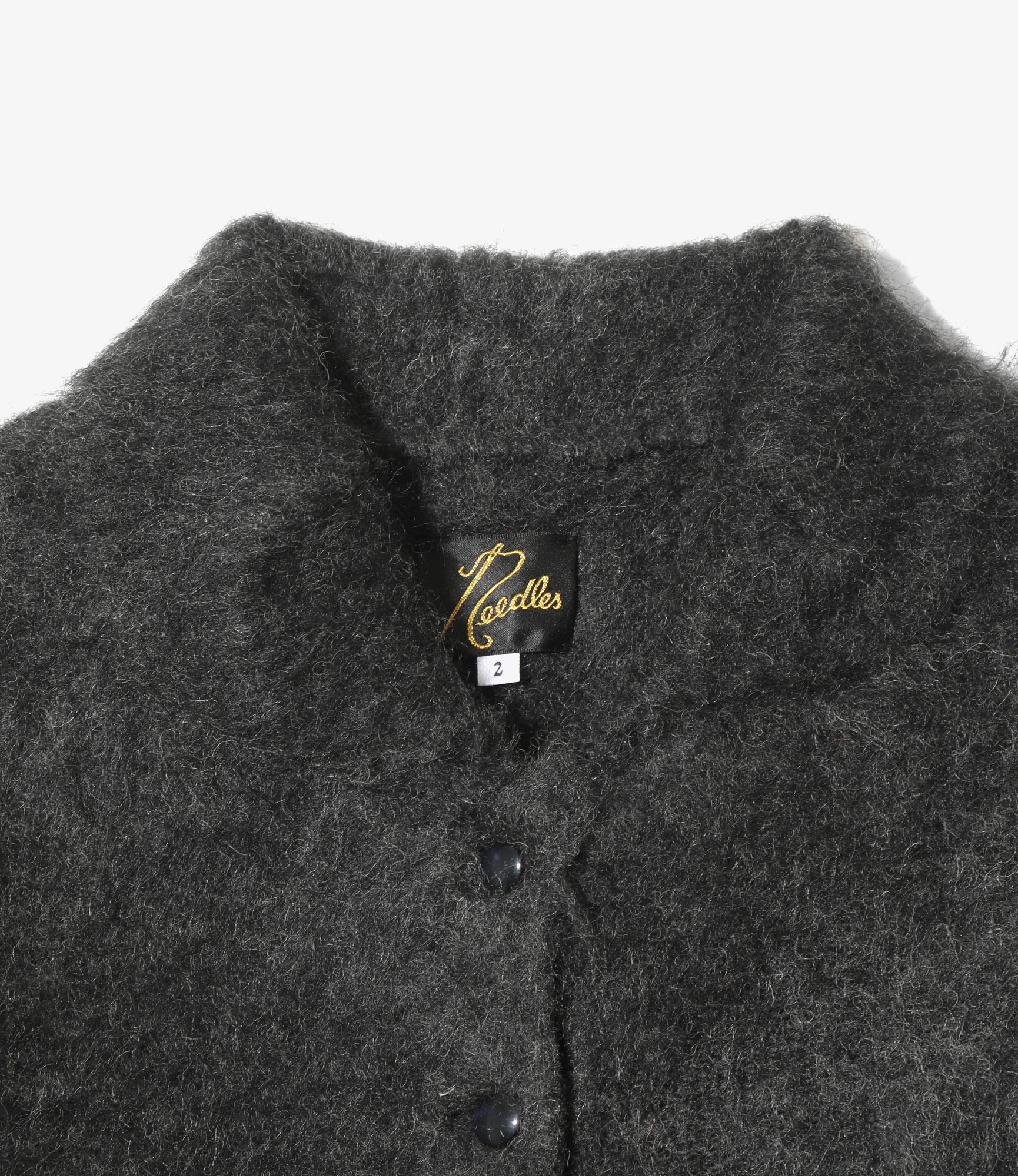 Round Collar Cardigan – Solid Charcoal