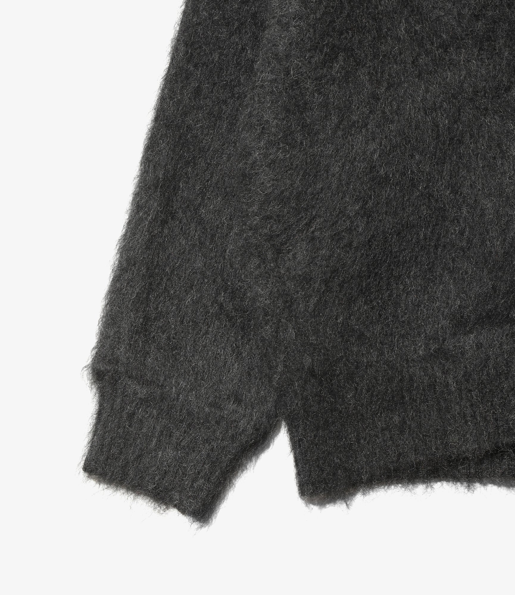 Round Collar Cardigan – Solid Charcoal