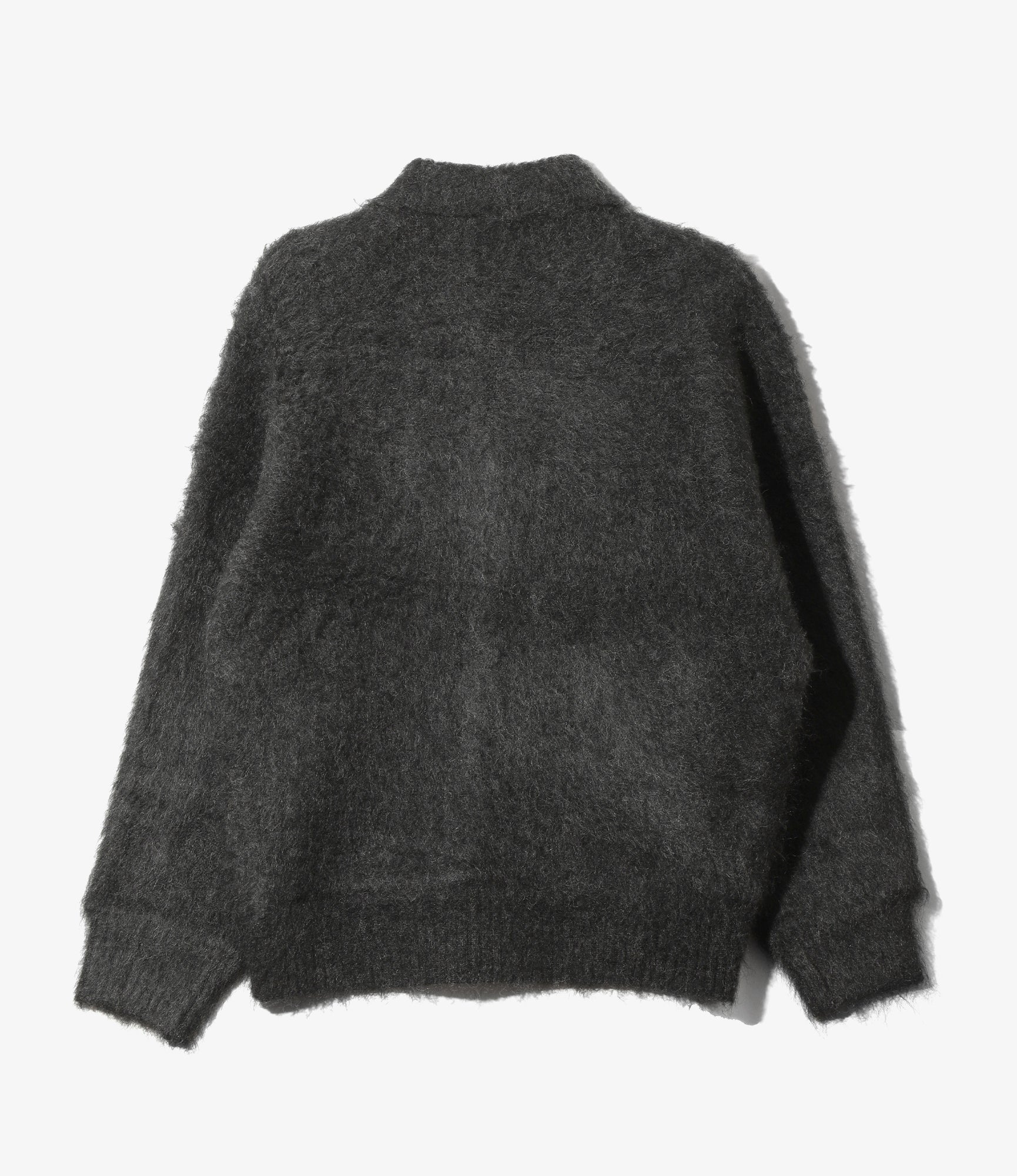 Round Collar Cardigan – Solid Charcoal