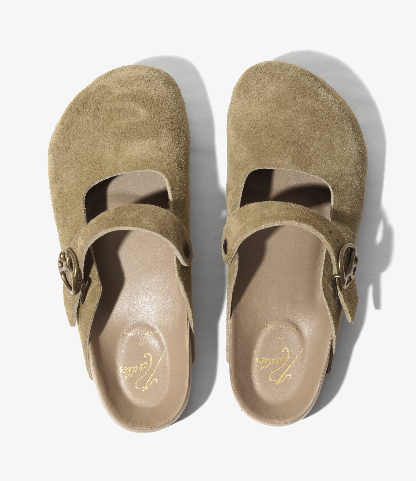 Clog Sandal - Mary Jane Taupe Suede