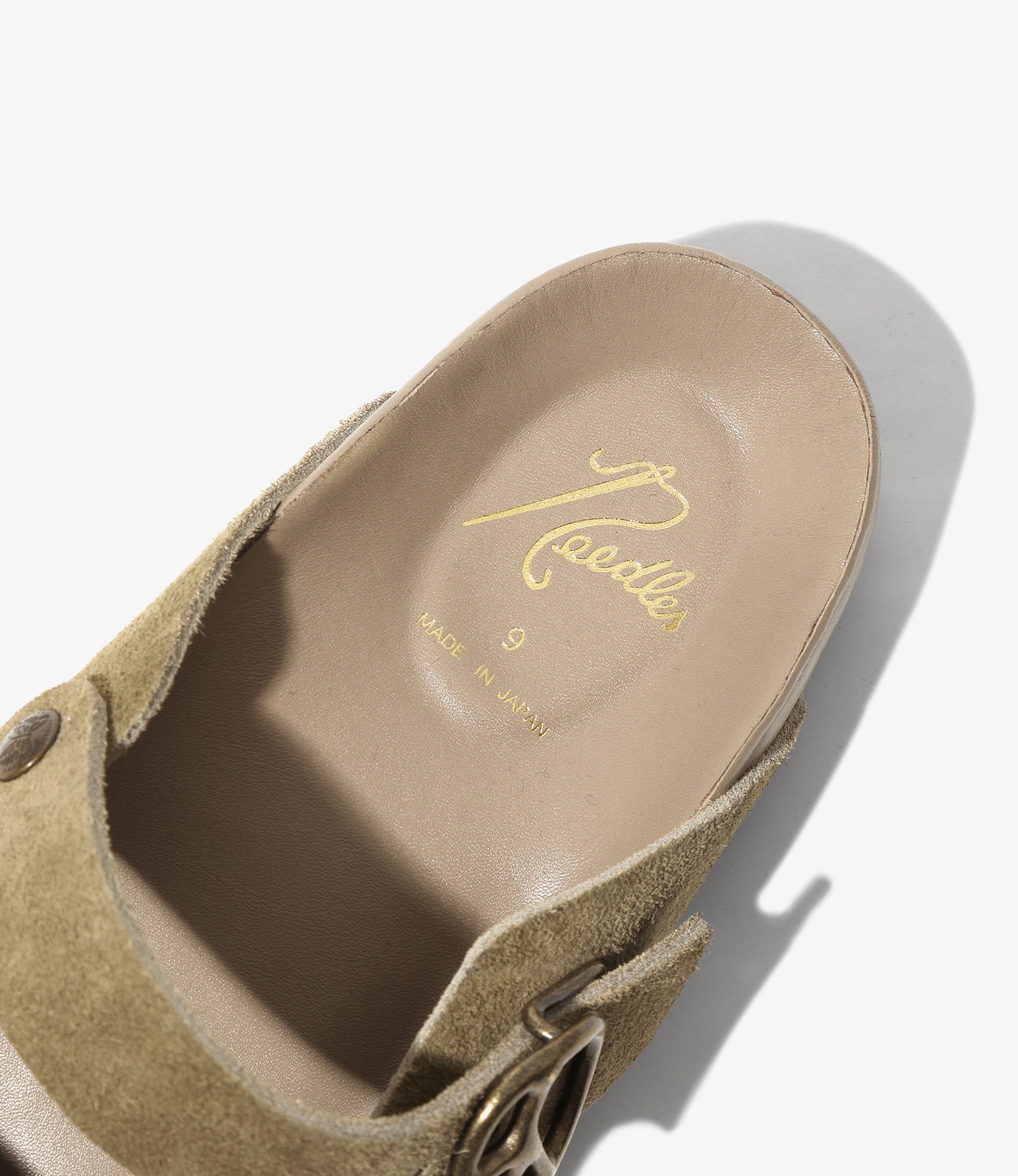 Clog Sandal - Mary Jane Taupe Suede