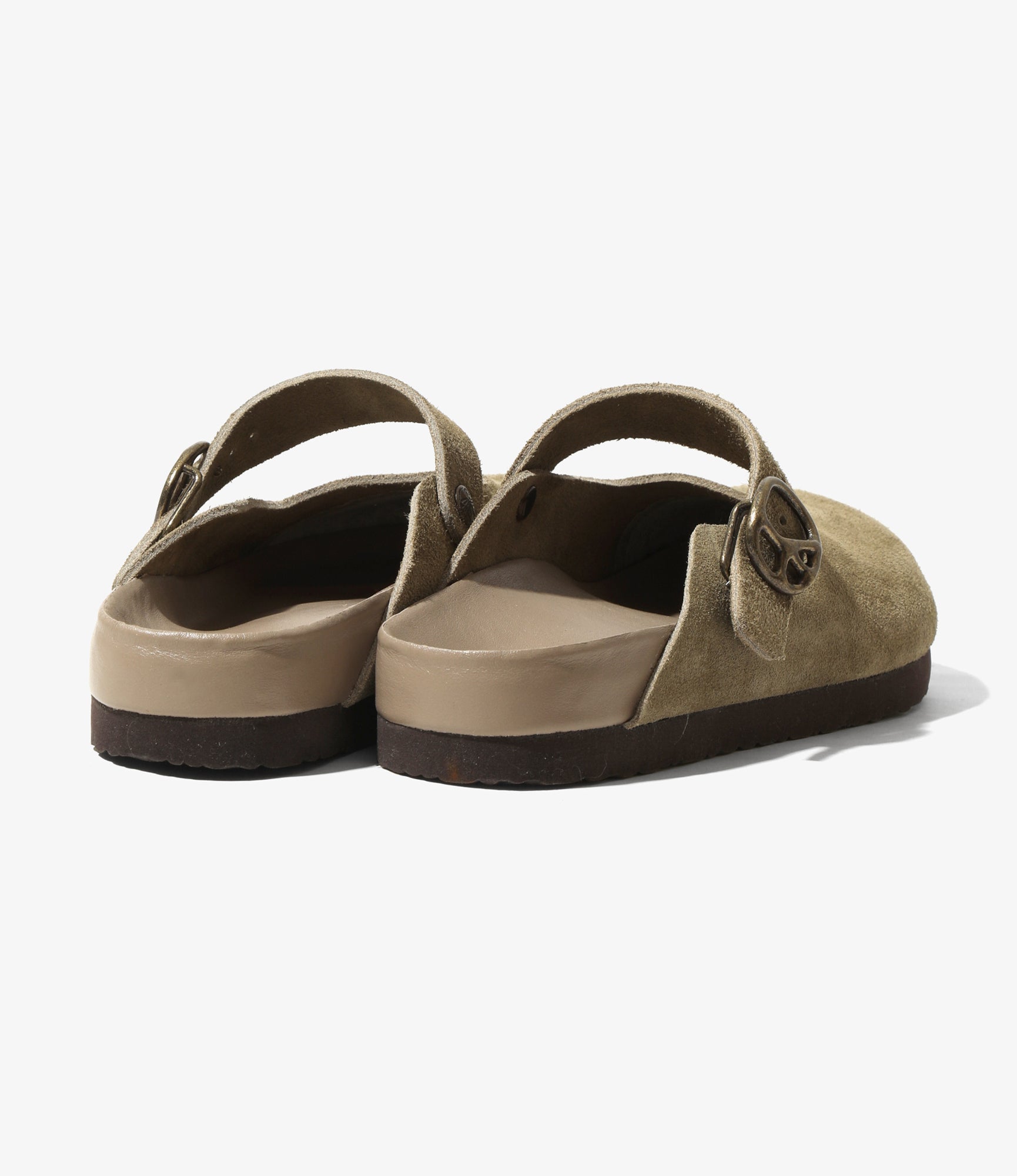Clog Sandal - Mary Jane Taupe Suede