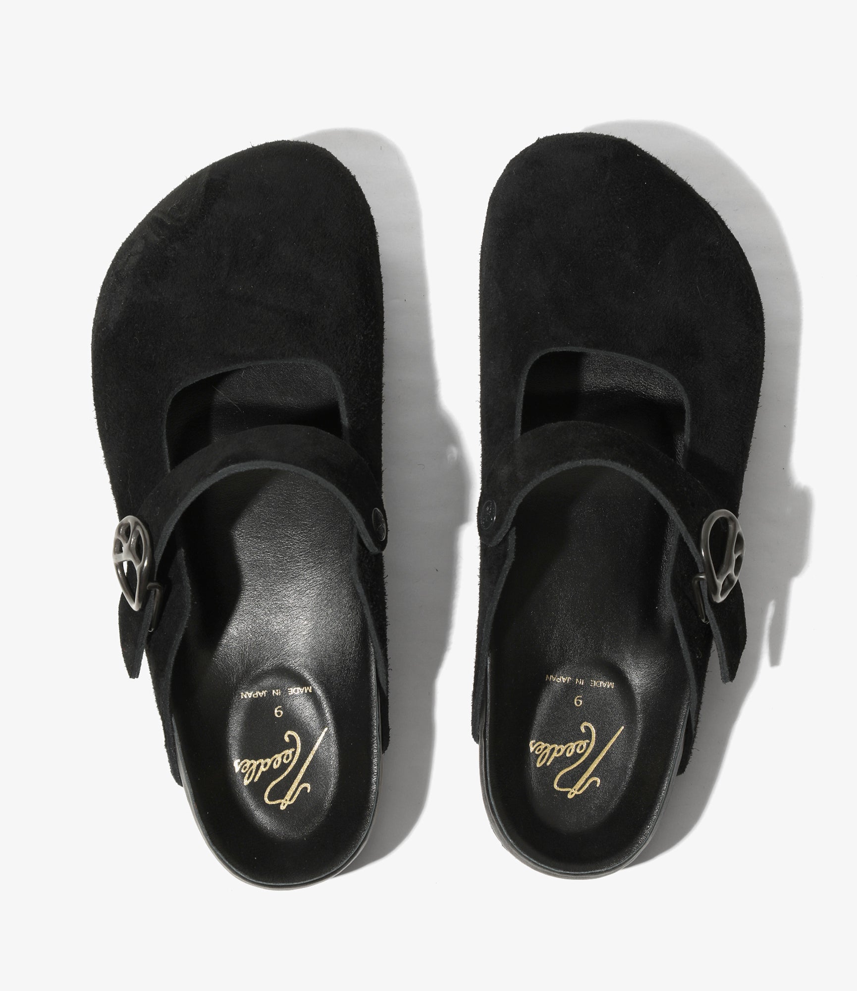 Clog Sandal - Mary Jane Black Suede