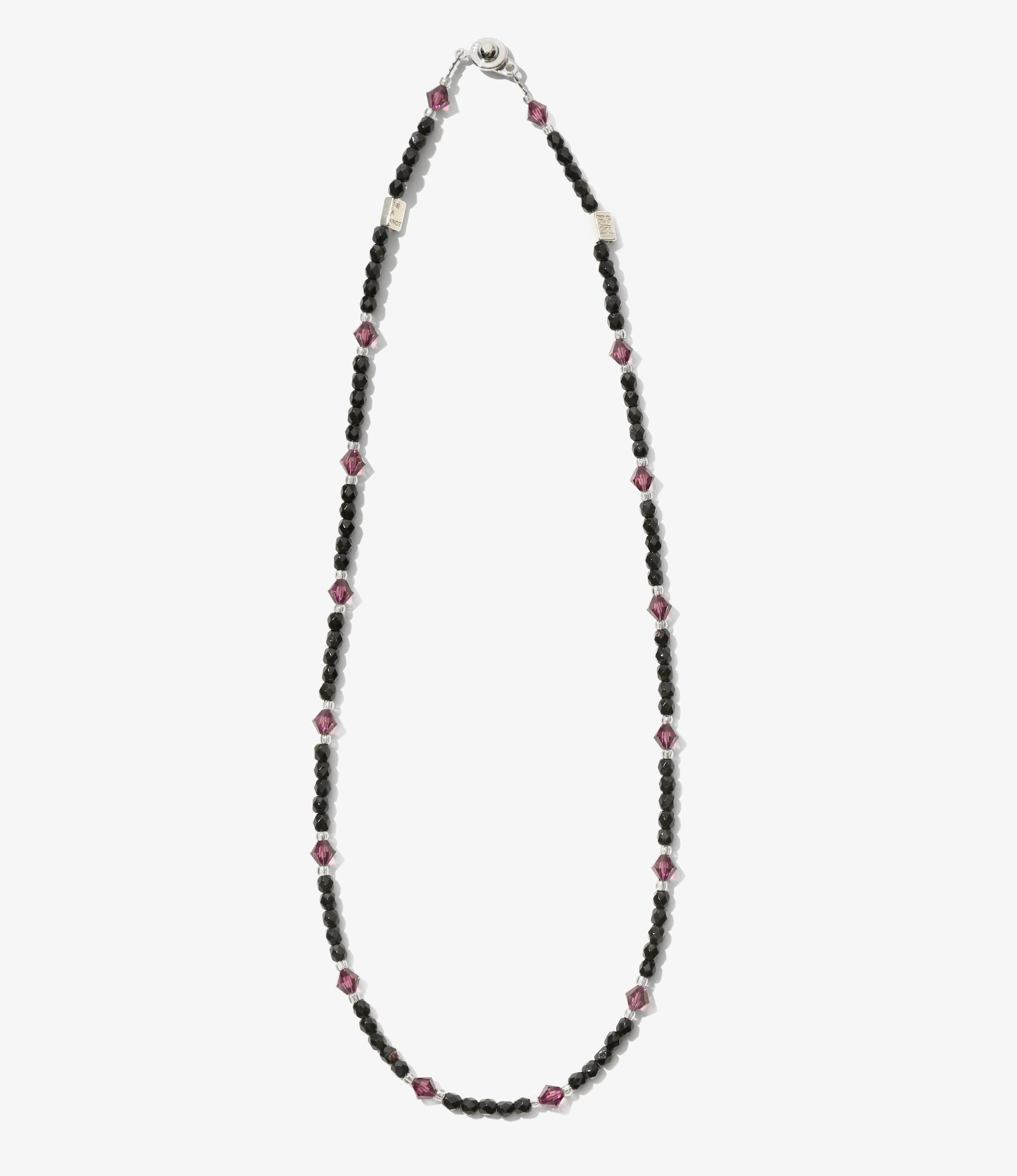 Crystal Beads Necklace – Purple/Black