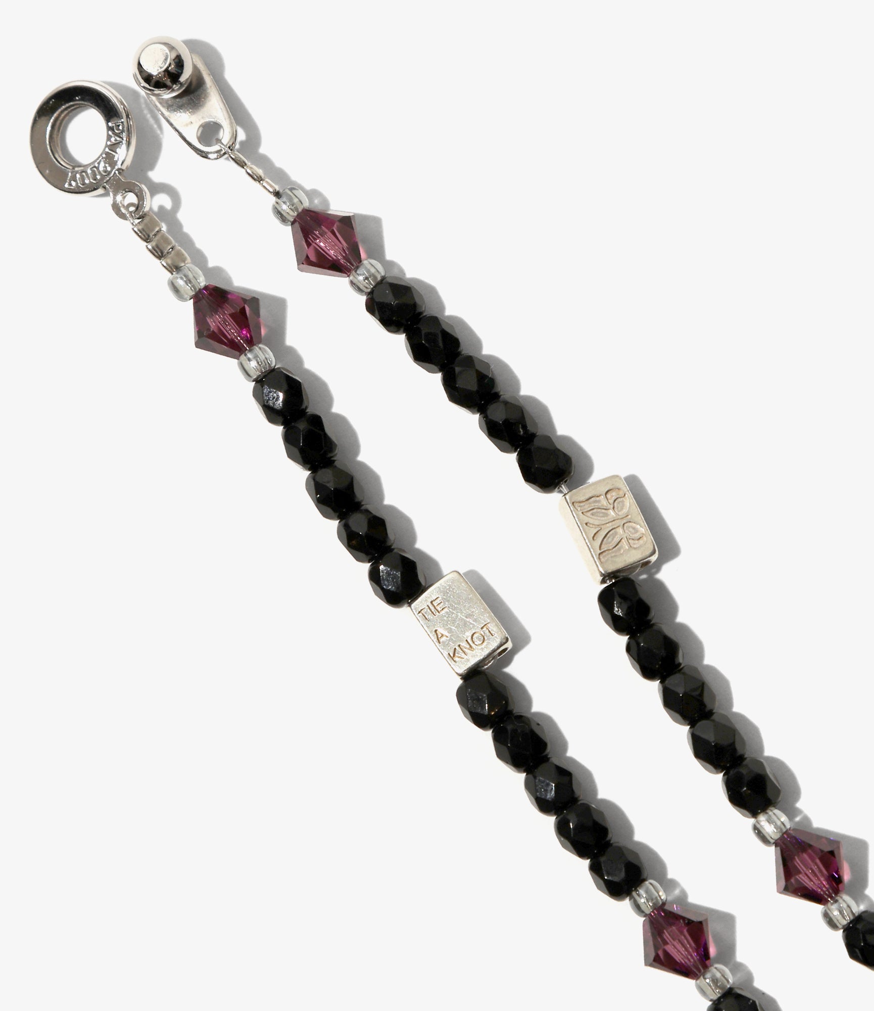 Crystal Beads Necklace – Purple/Black