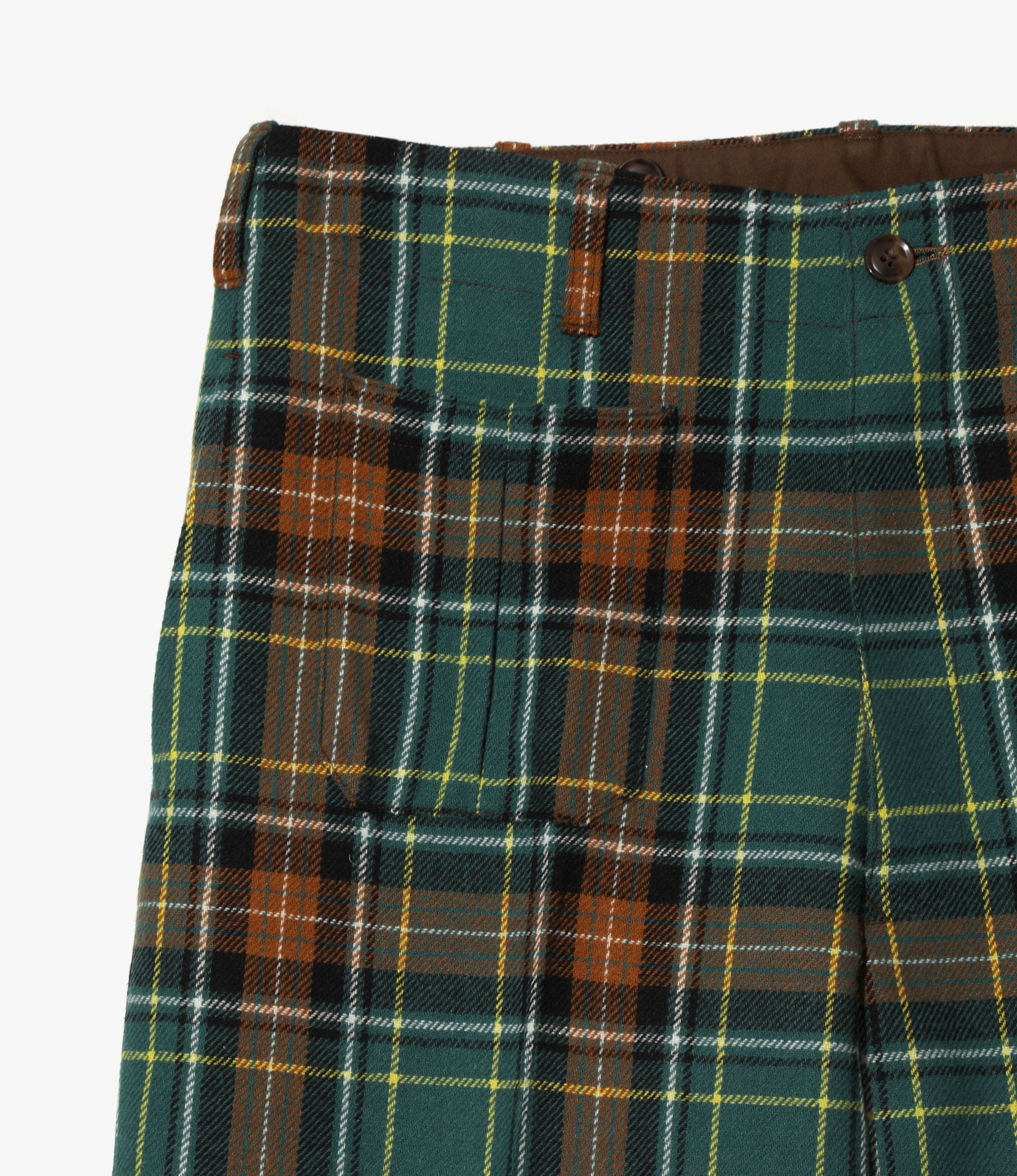 Military Trouser – Green/Brown Tartan Plaid