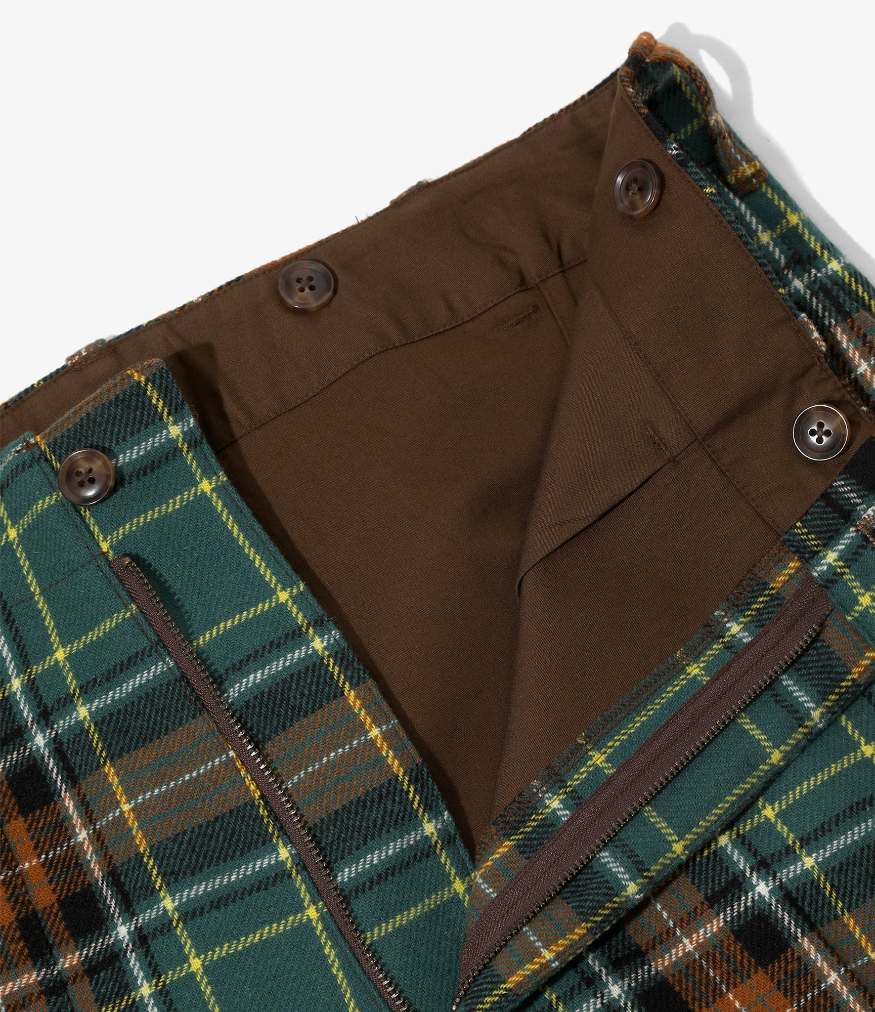 Military Trouser – Green/Brown Tartan Plaid