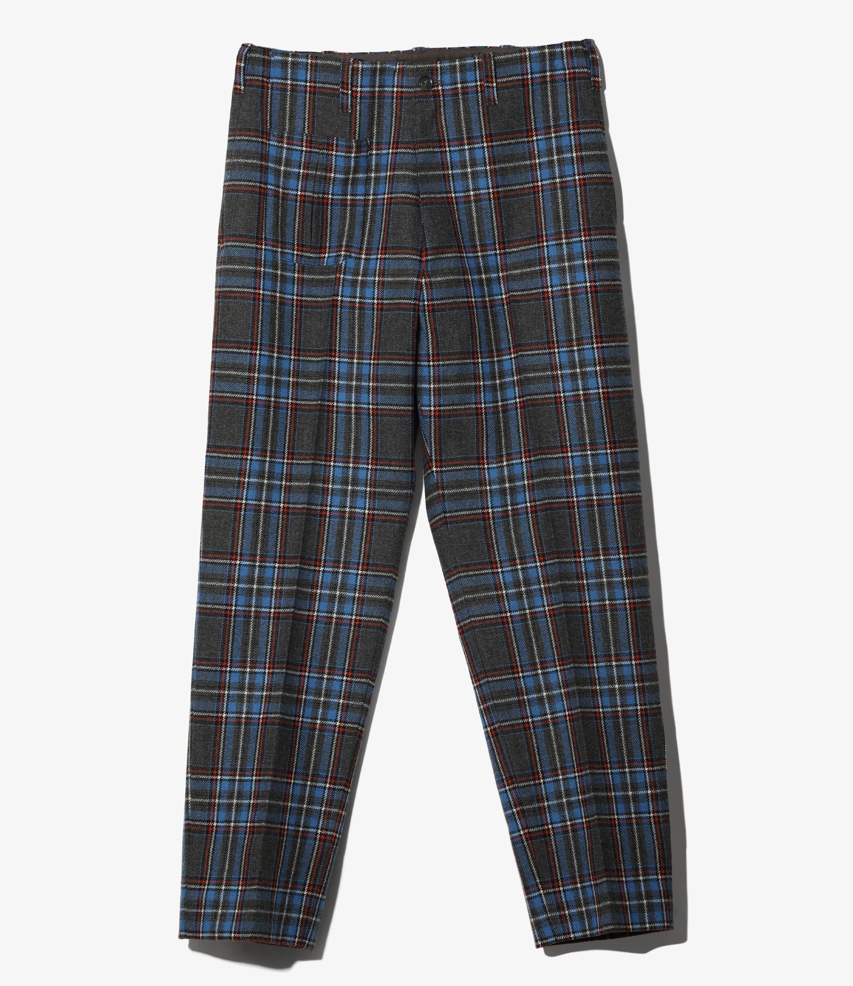 Military Trouser – Grey/Blue Tartan Plaid