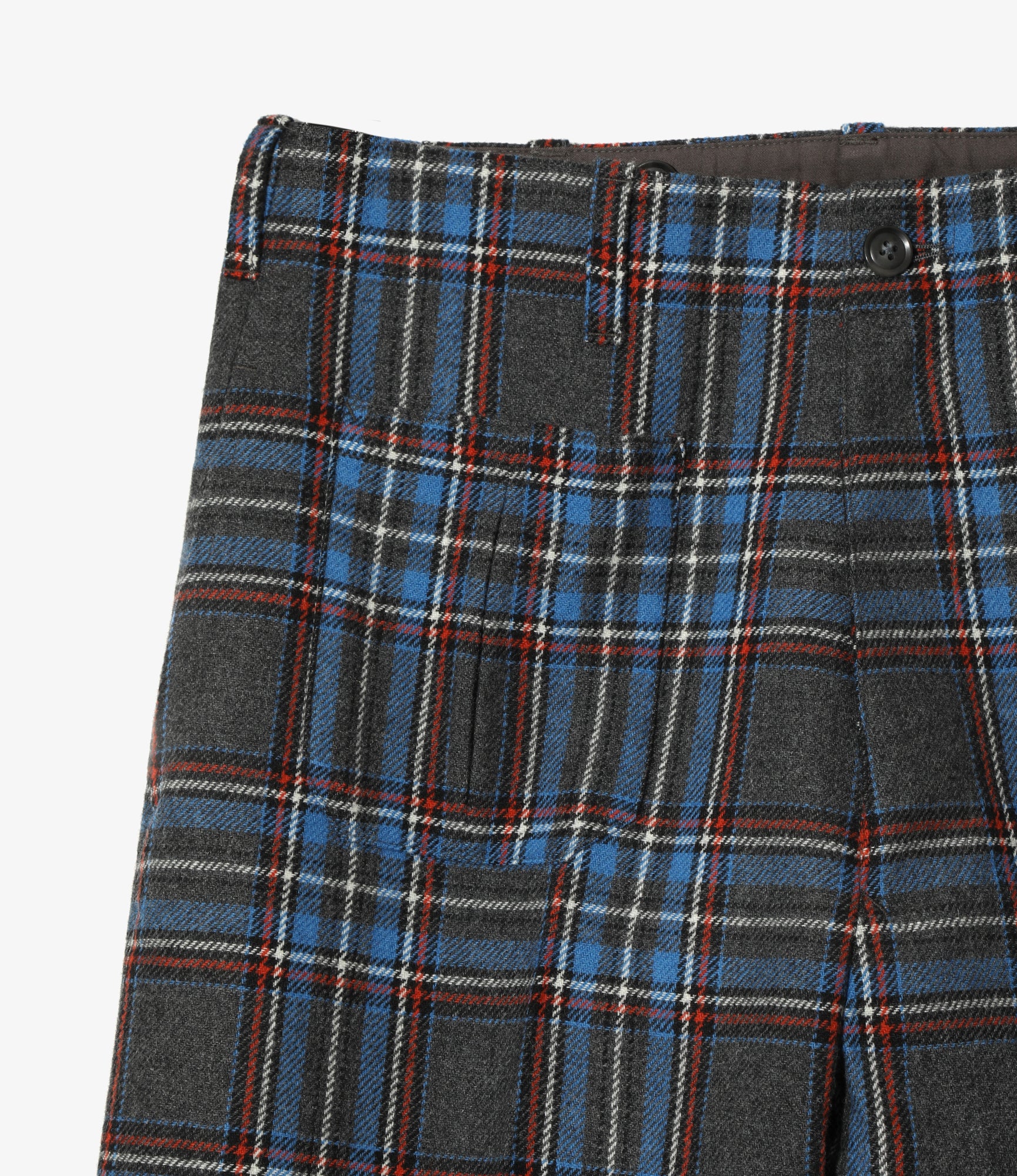 Military Trouser – Grey/Blue Tartan Plaid