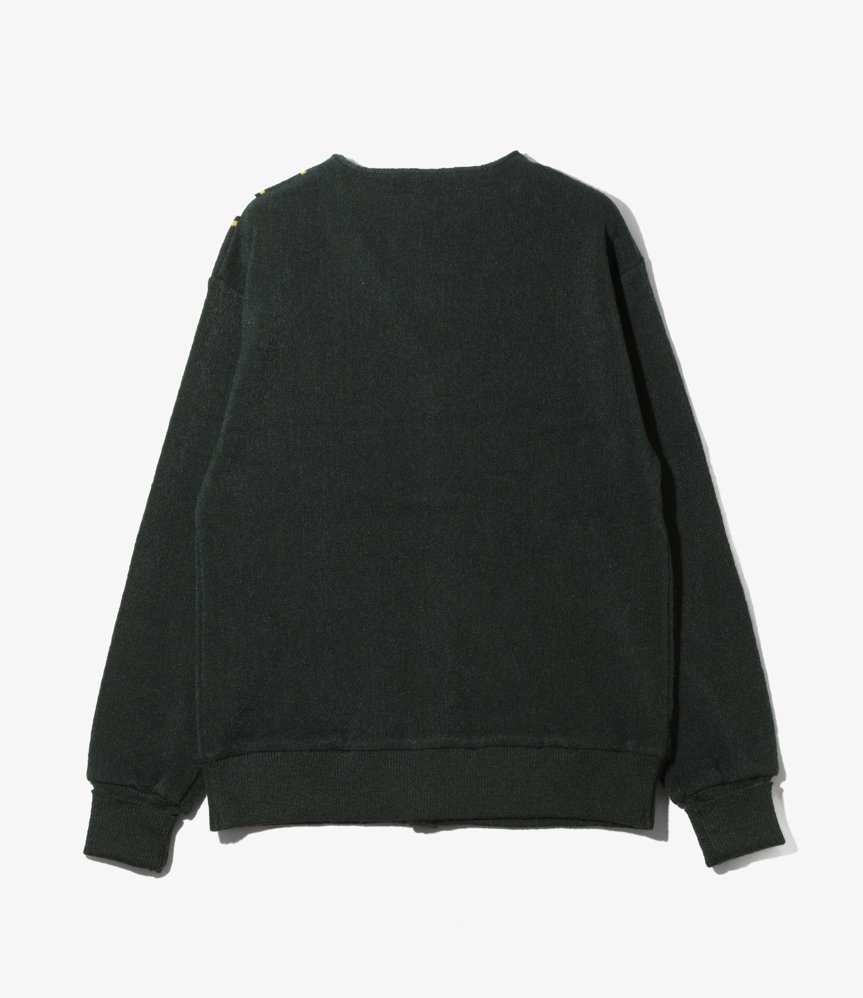 Knit Cardigan – Green Crepe Stripe / Front Stripe