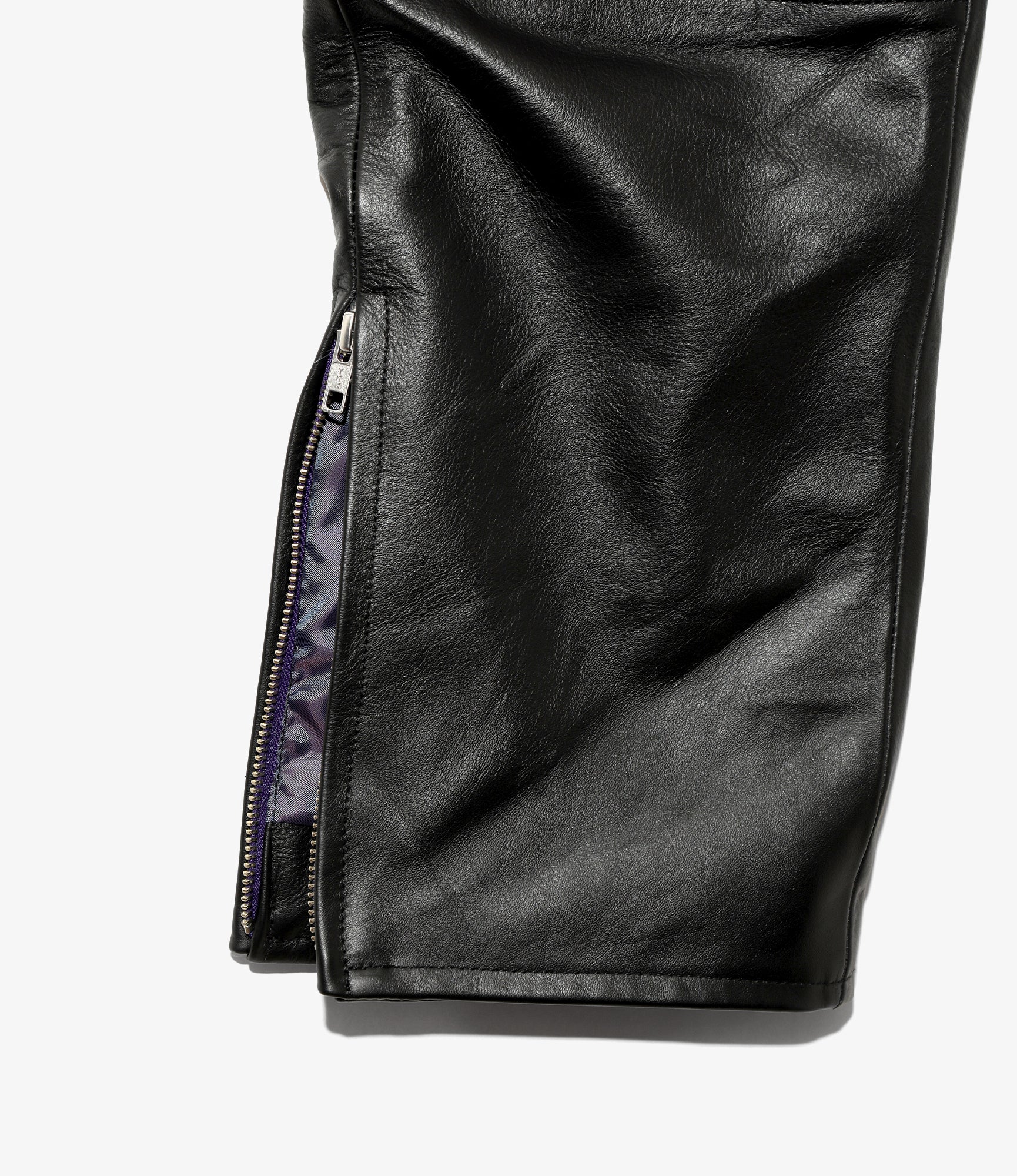 Motorcycle Pant – Black Cowhide Leather