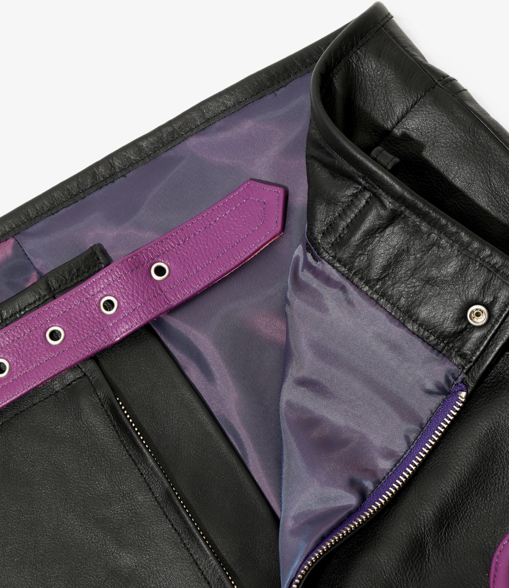 Motorcycle Pant – Black Cowhide Leather