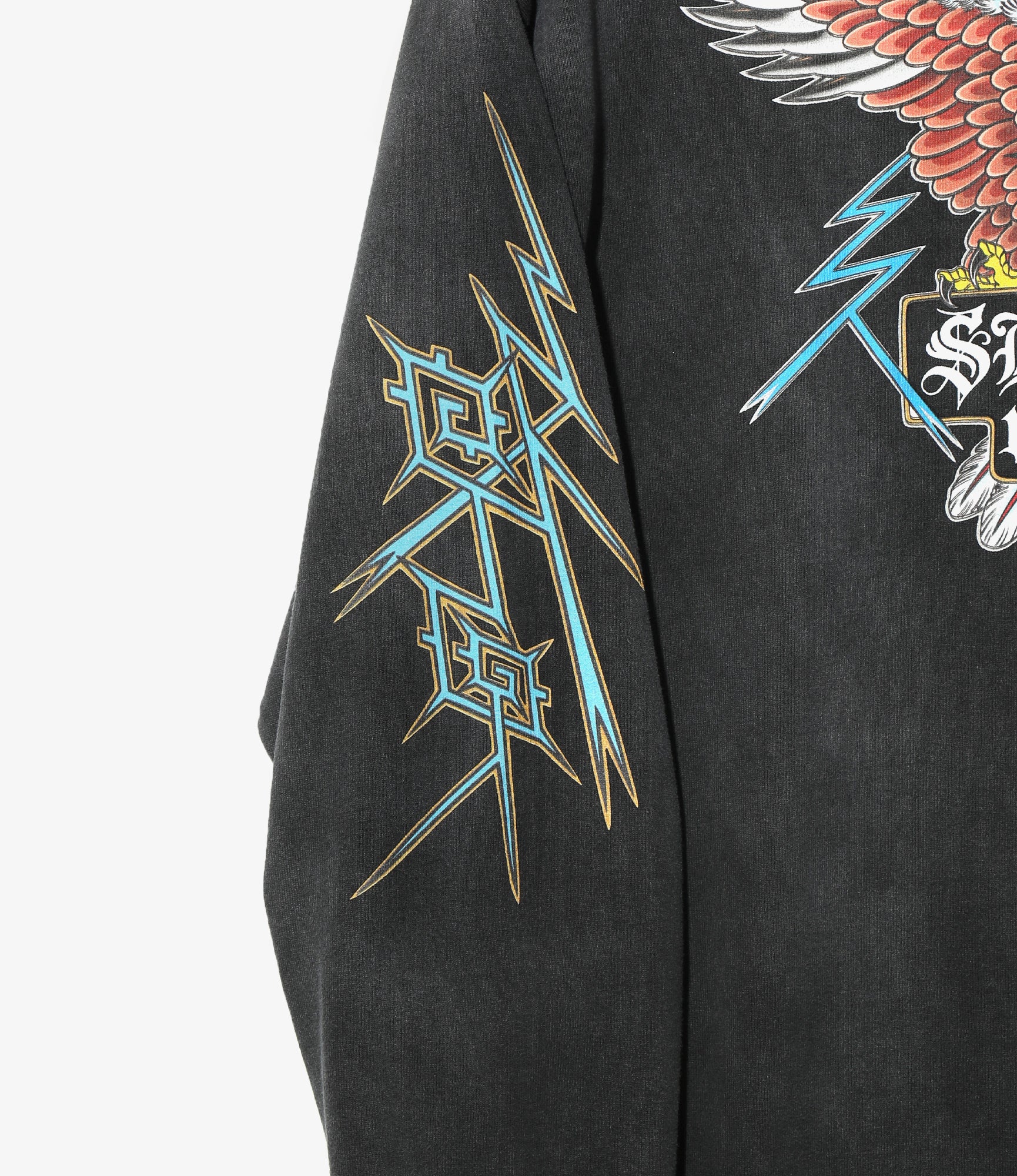 L/S Tee – Faded Black Eagle Print