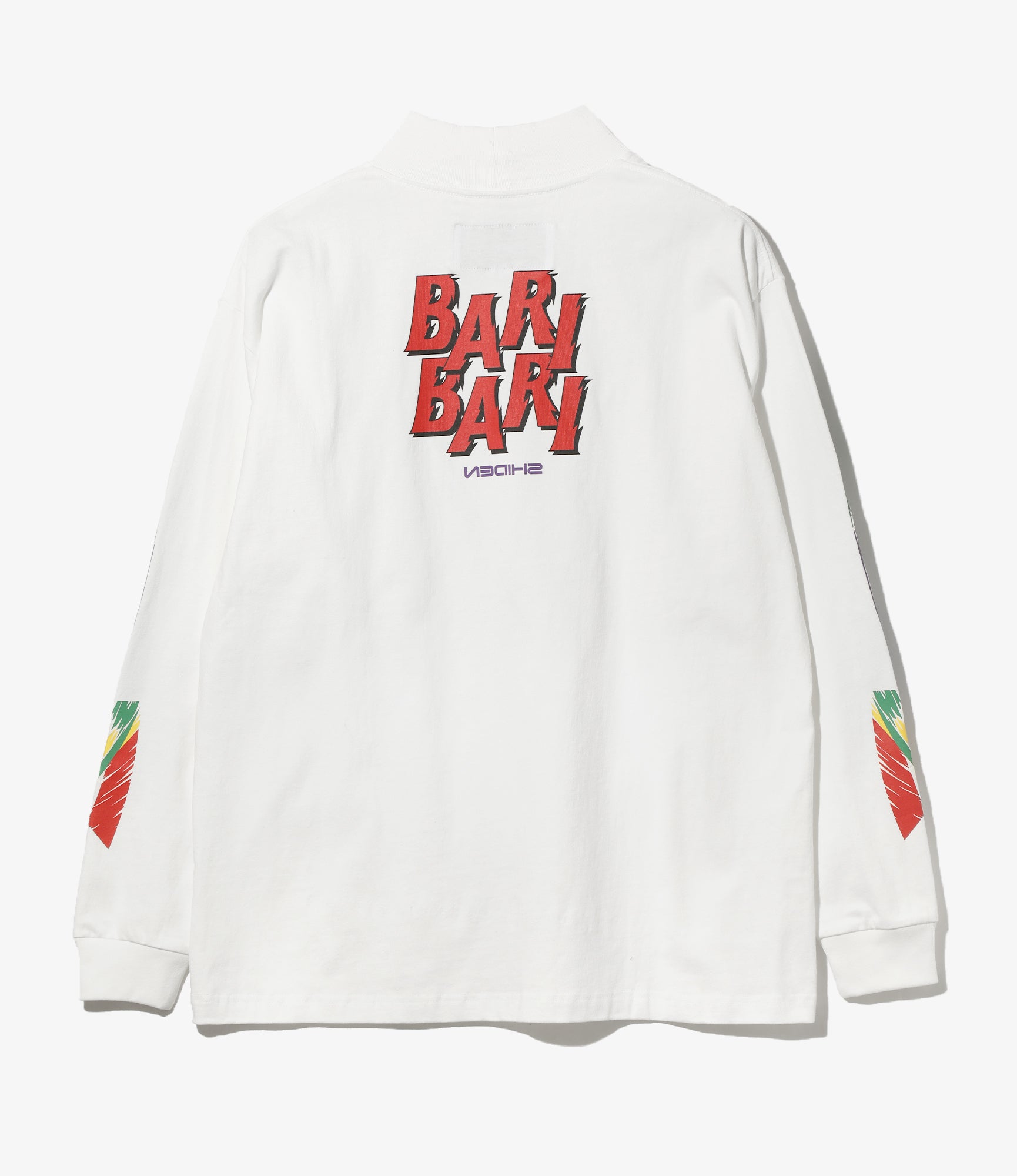 L/S Mock Neck Tee – White BARI BARI