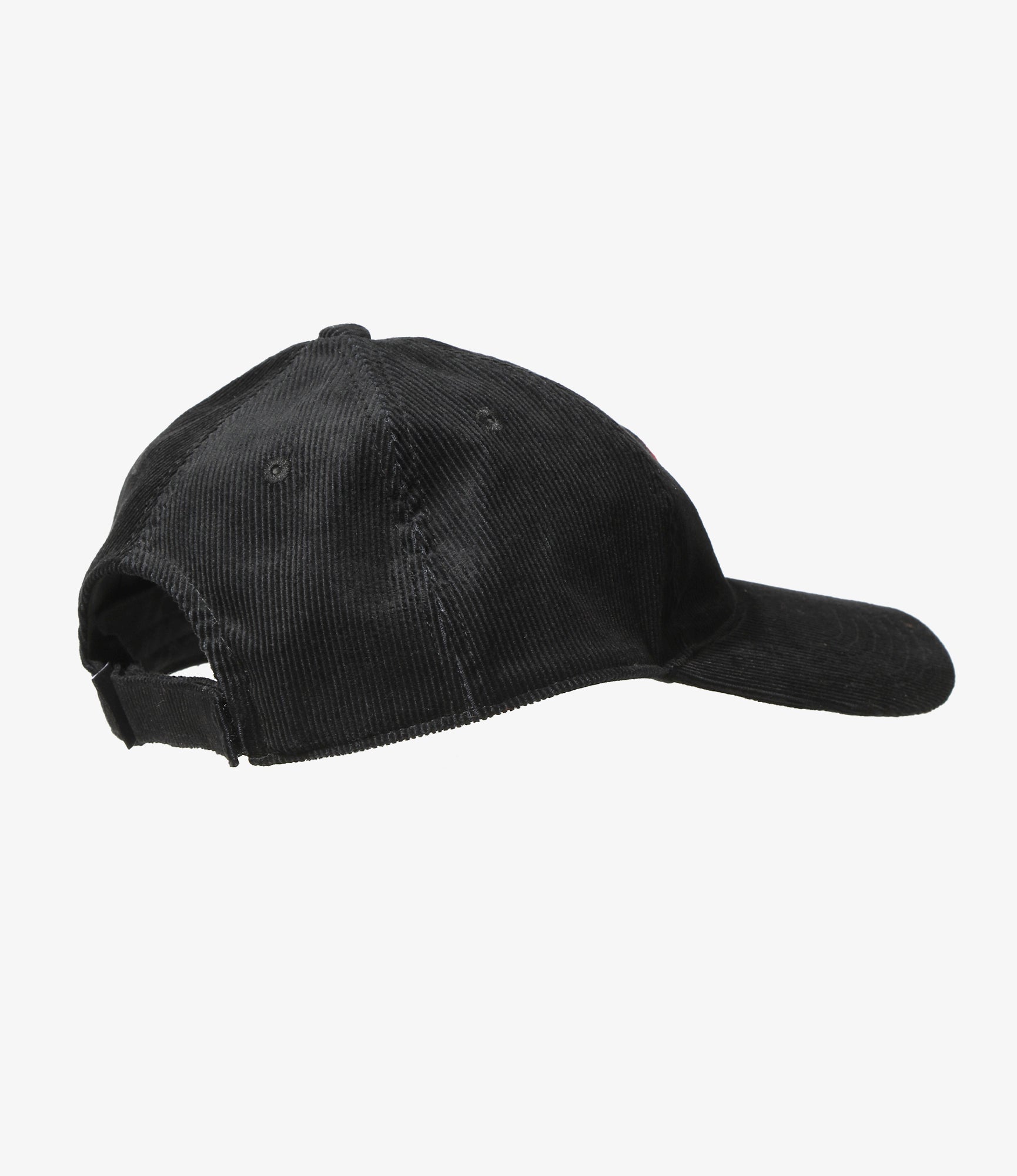 6 Panel Cap – 'Fish On' Black Corduroy