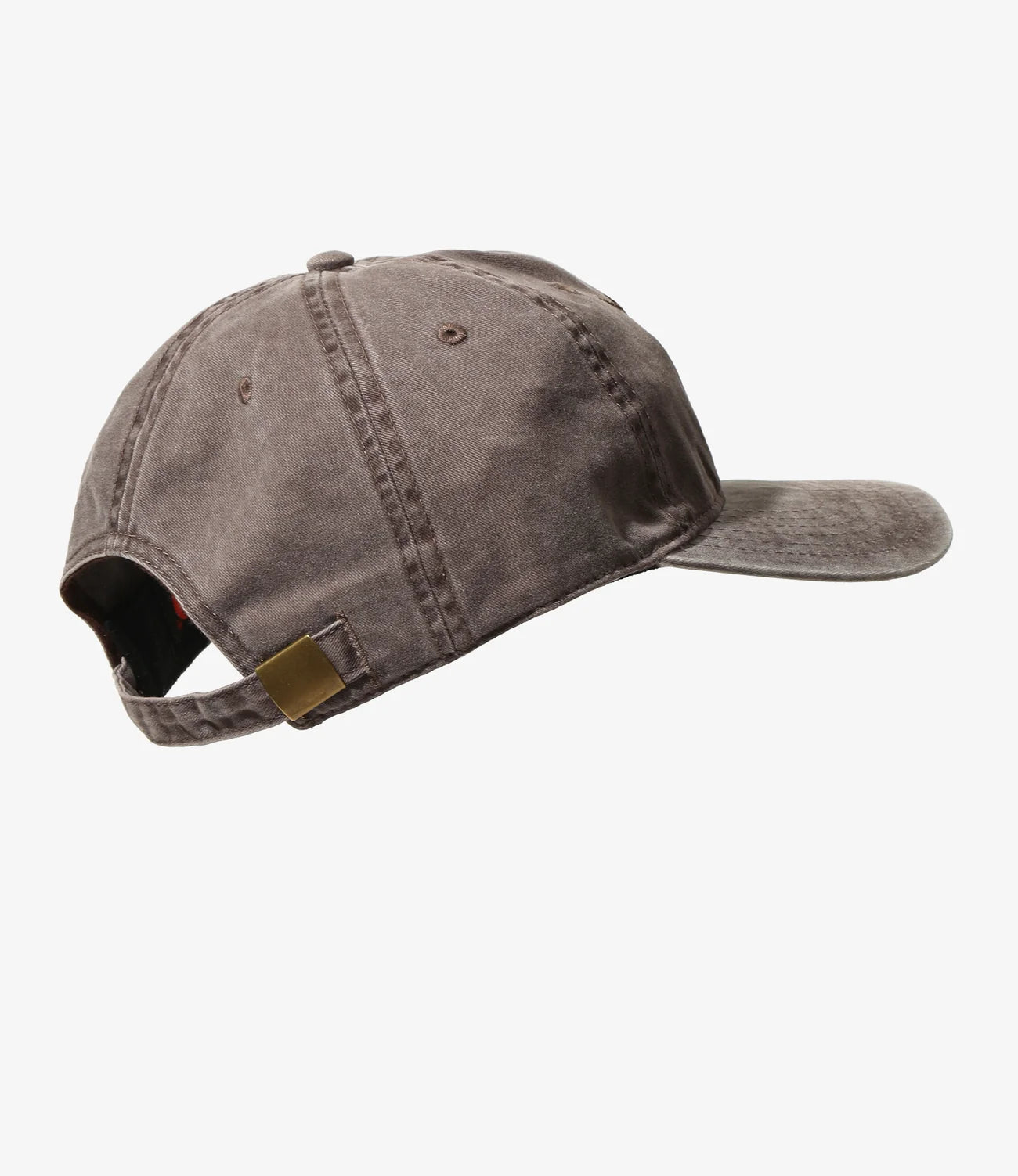 Strap Back Cap - Brown Skull & Target Embroidery