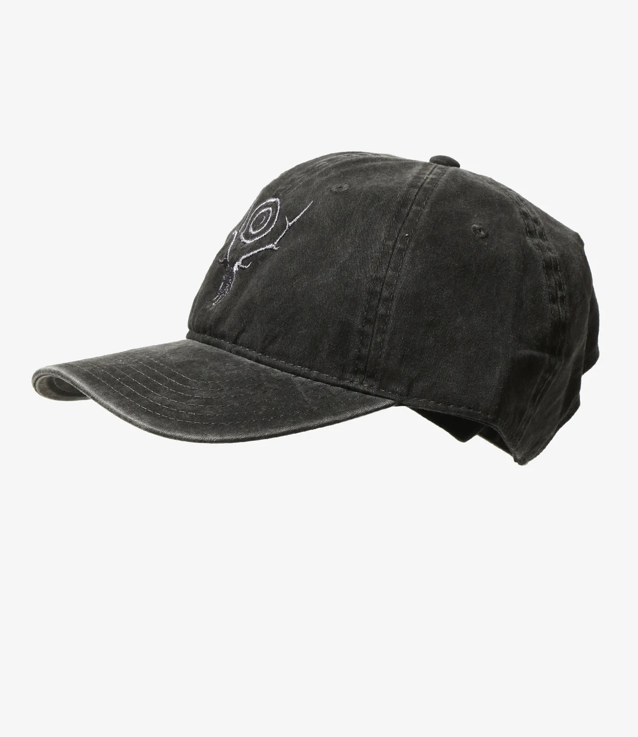 Strap Back Cap - Black Skull & Target Embroidery