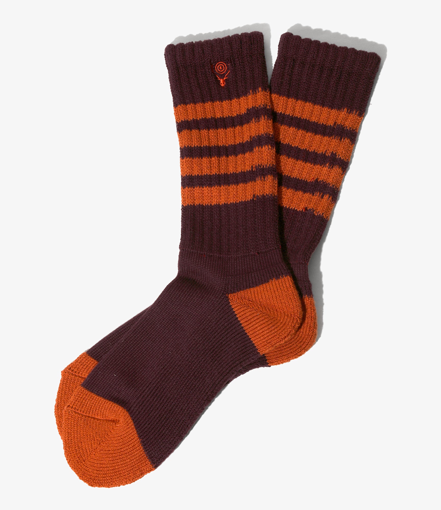 4 Lines Socks - Burgundy