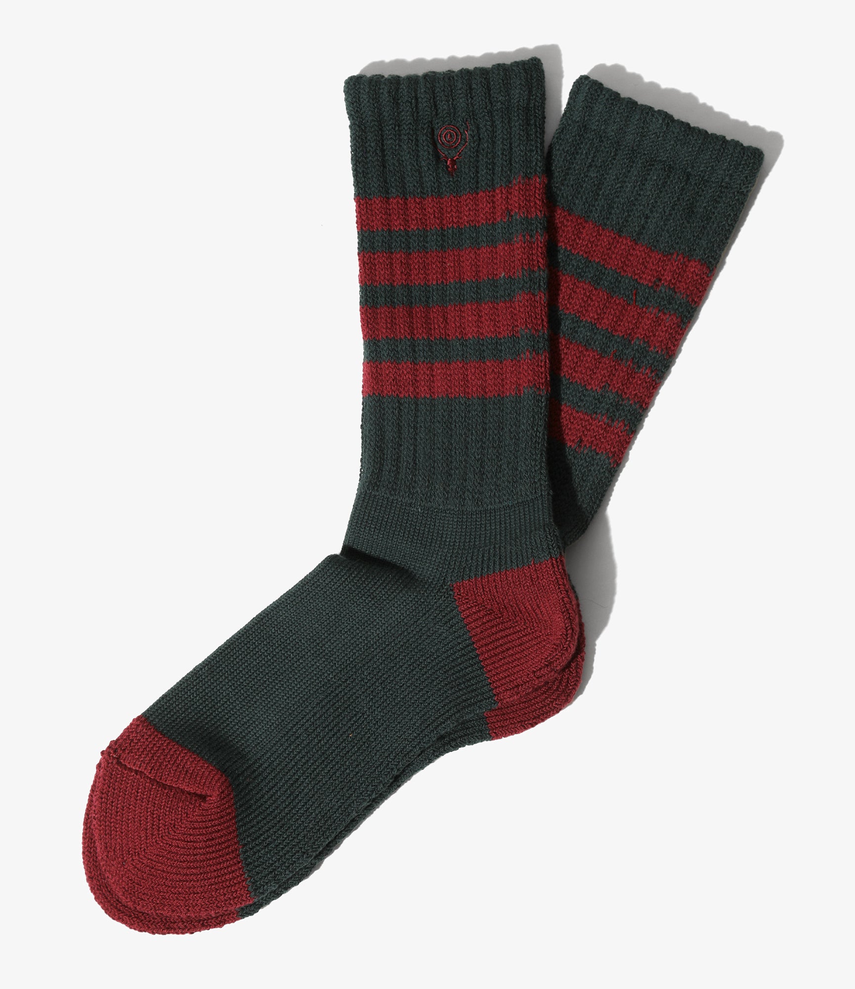 4 Lines Socks - Green