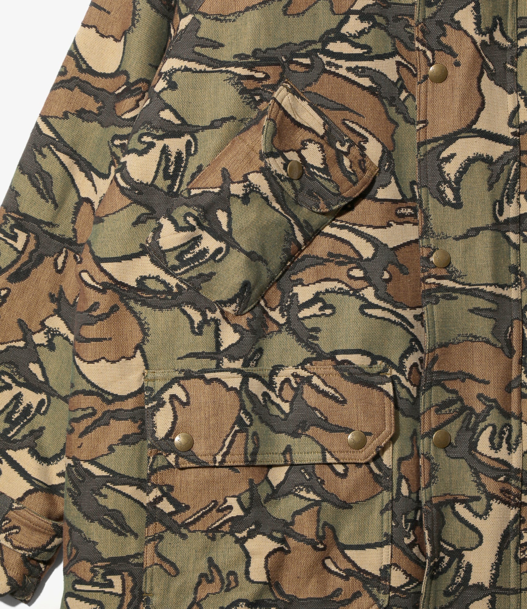 Carmel Coat – Khaki Camo Jacquard