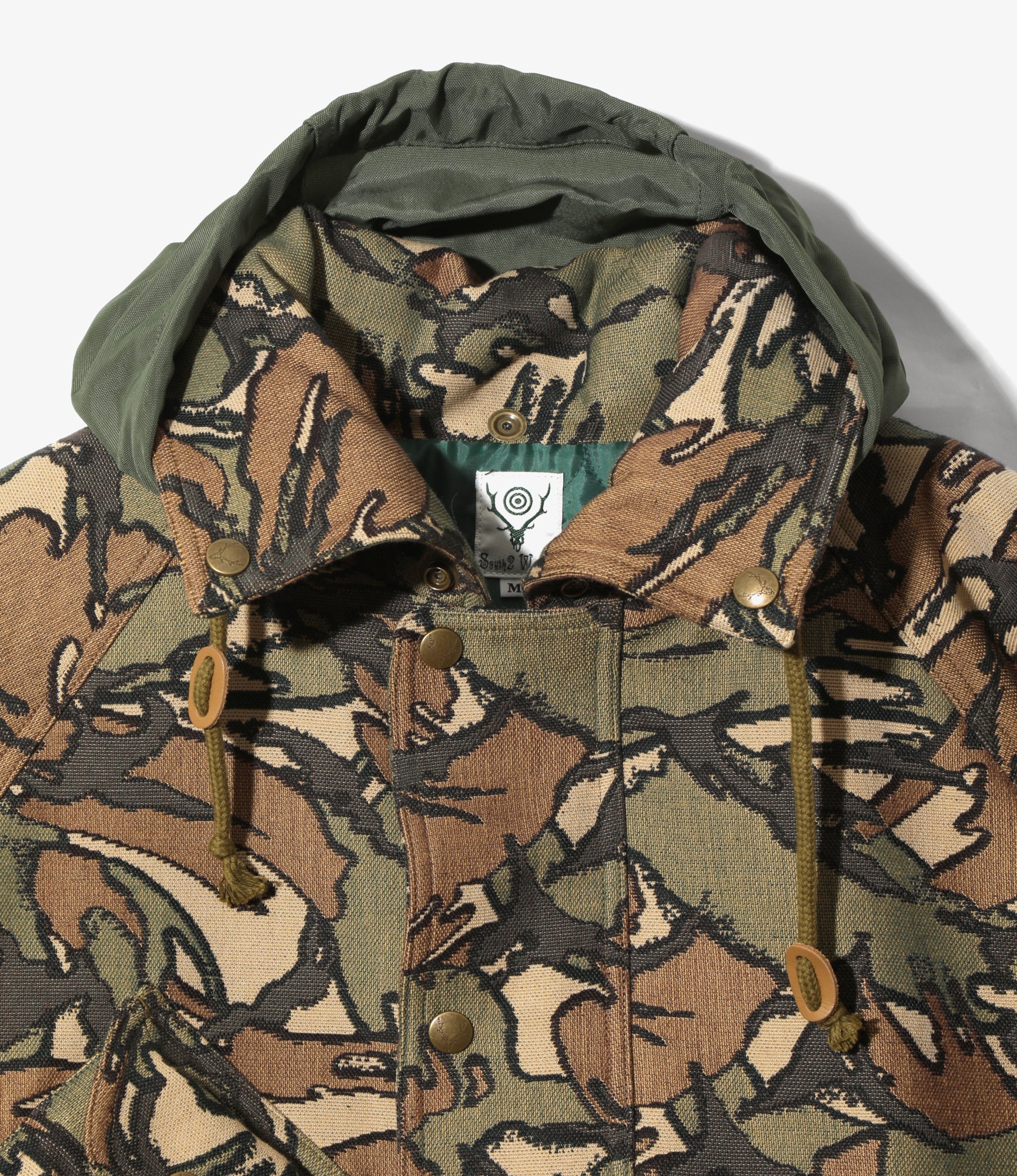 Carmel Coat – Khaki Camo Jacquard