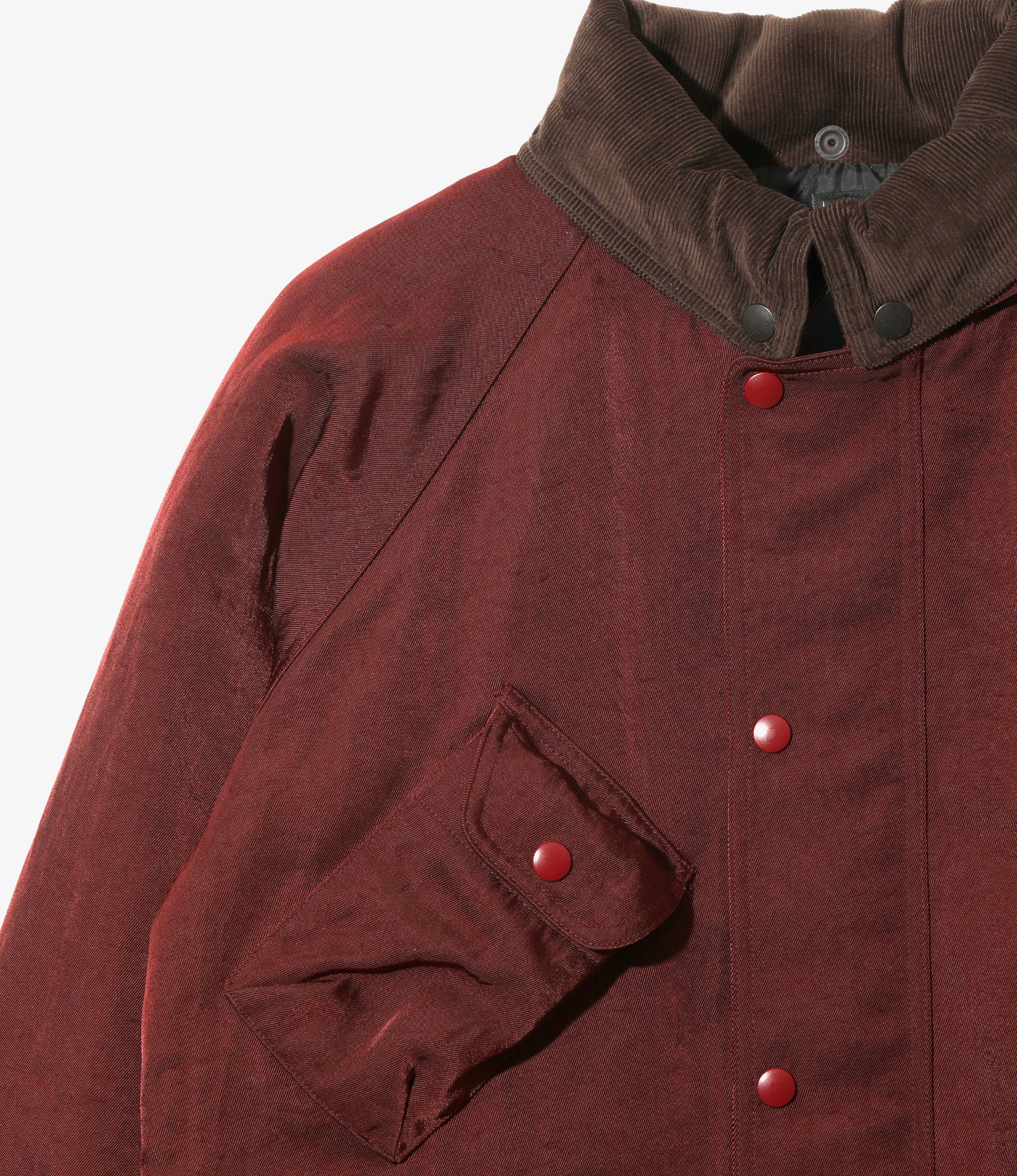 Carmel Jacket – Burgundy Nylon Twill