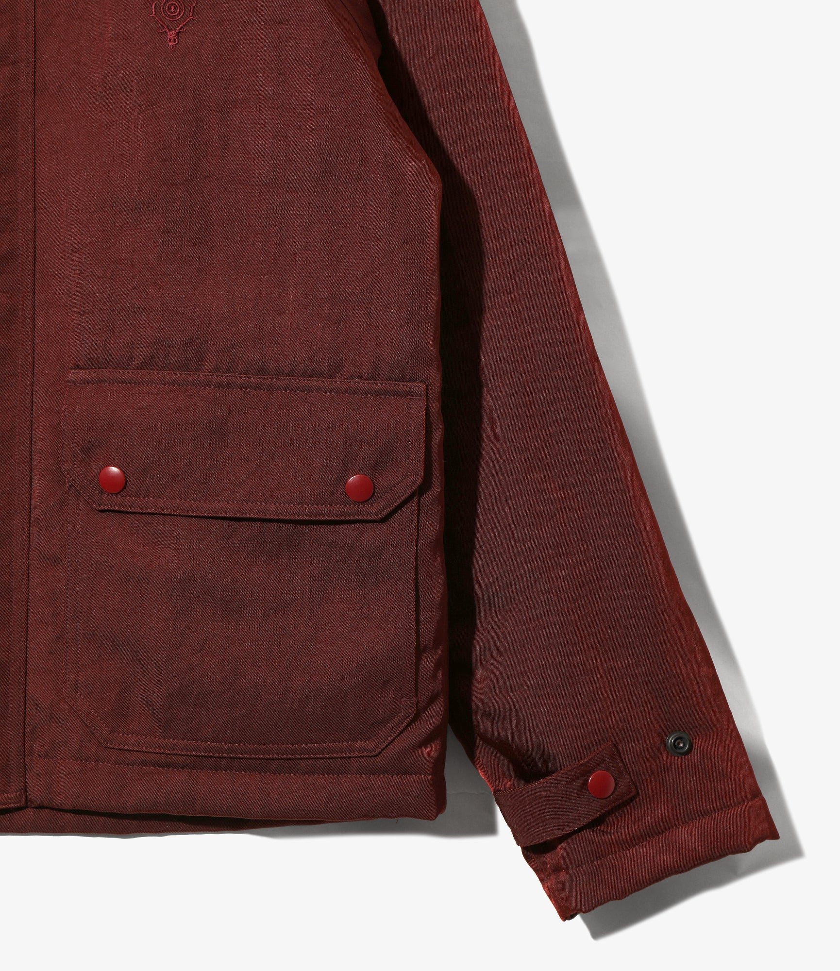 Carmel Jacket – Burgundy Nylon Twill