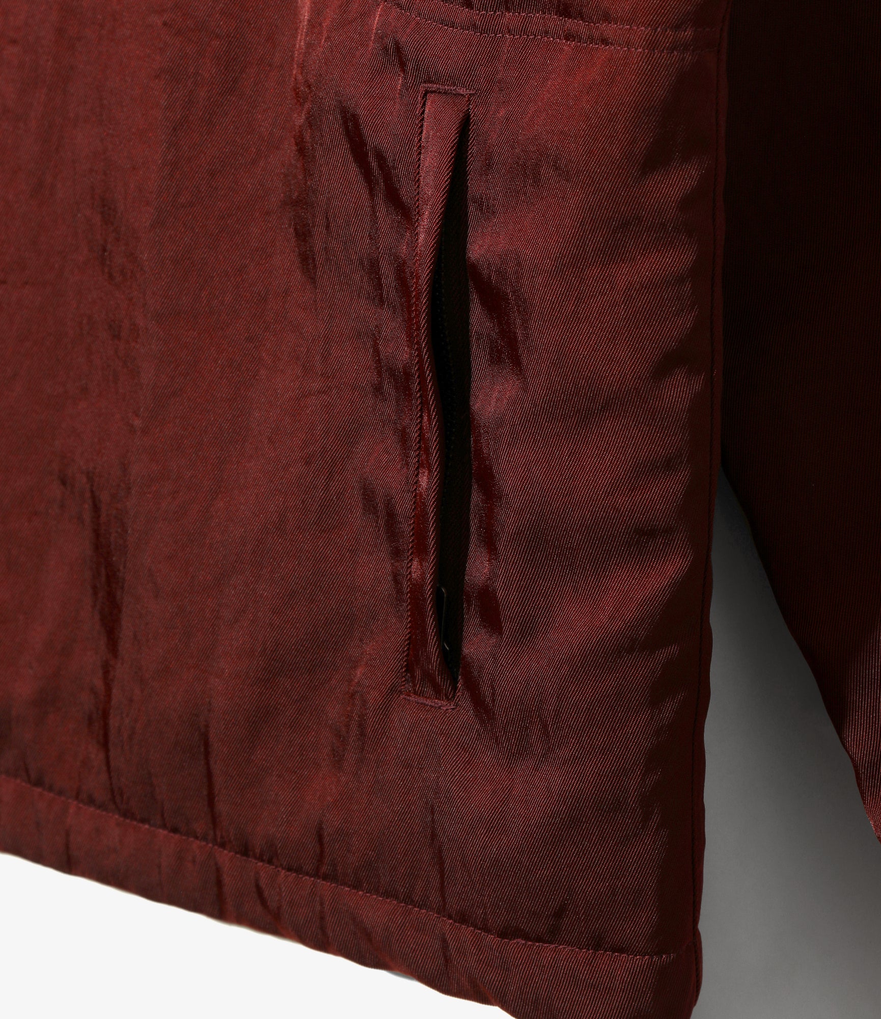 Carmel Jacket – Burgundy Nylon Twill