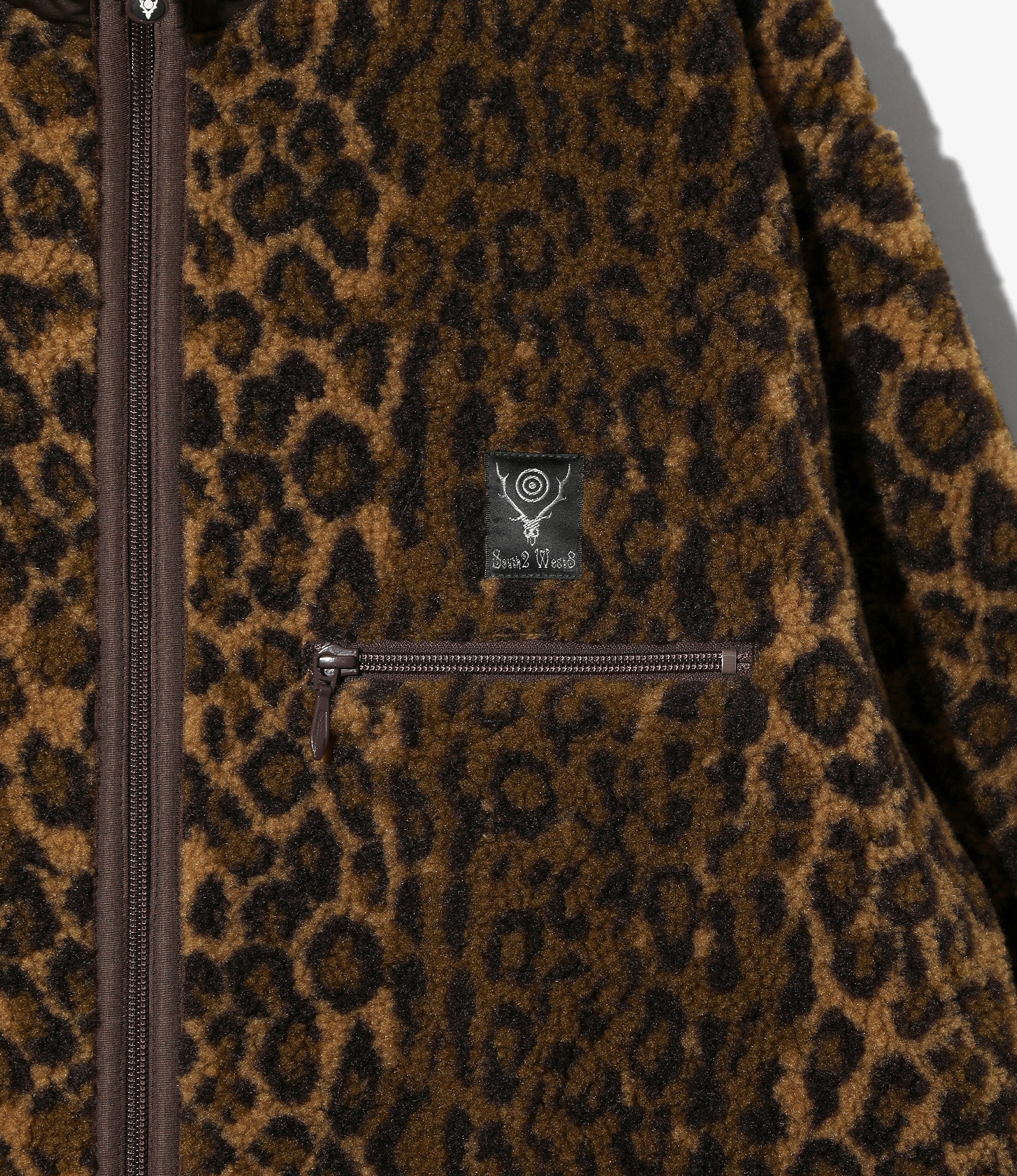 Piping Jacket – Khaki Leopard Boa