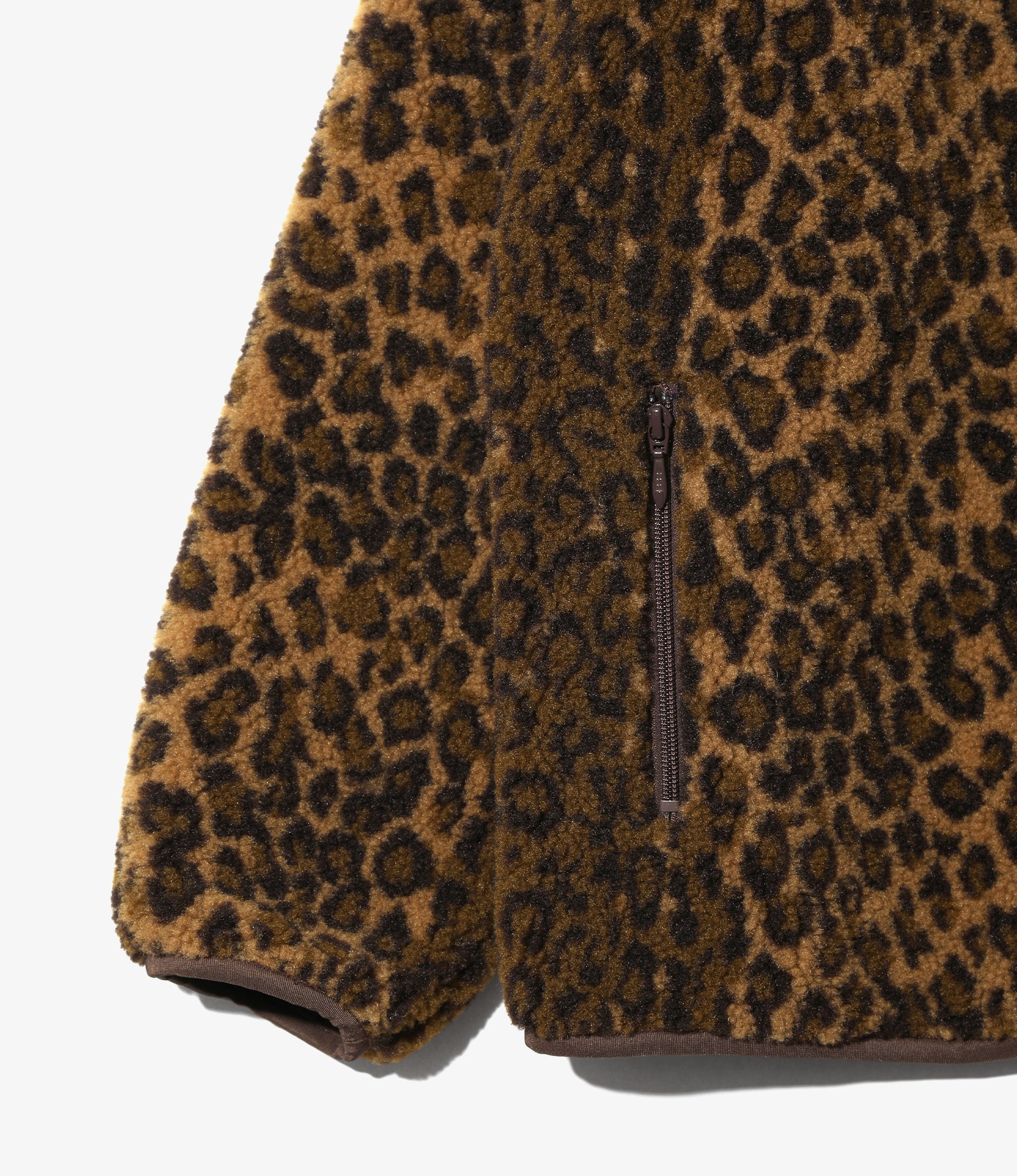 Piping Jacket – Khaki Leopard Boa