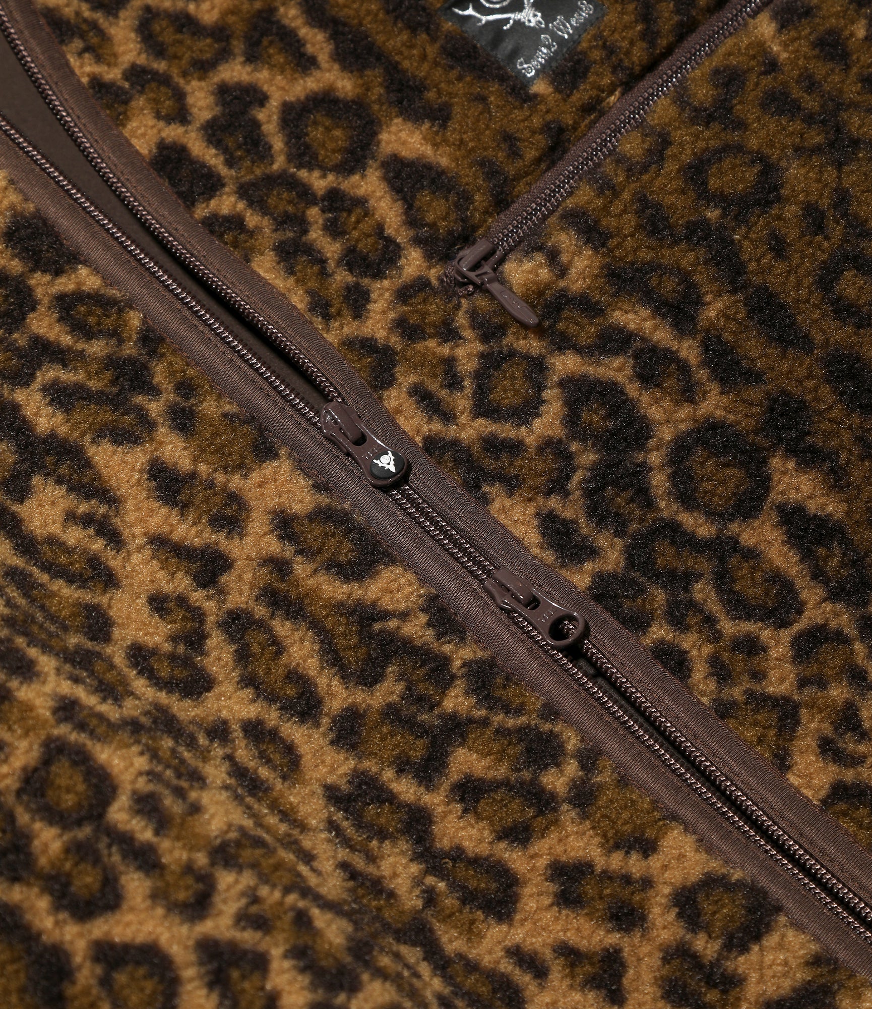 Piping Jacket – Khaki Leopard Boa