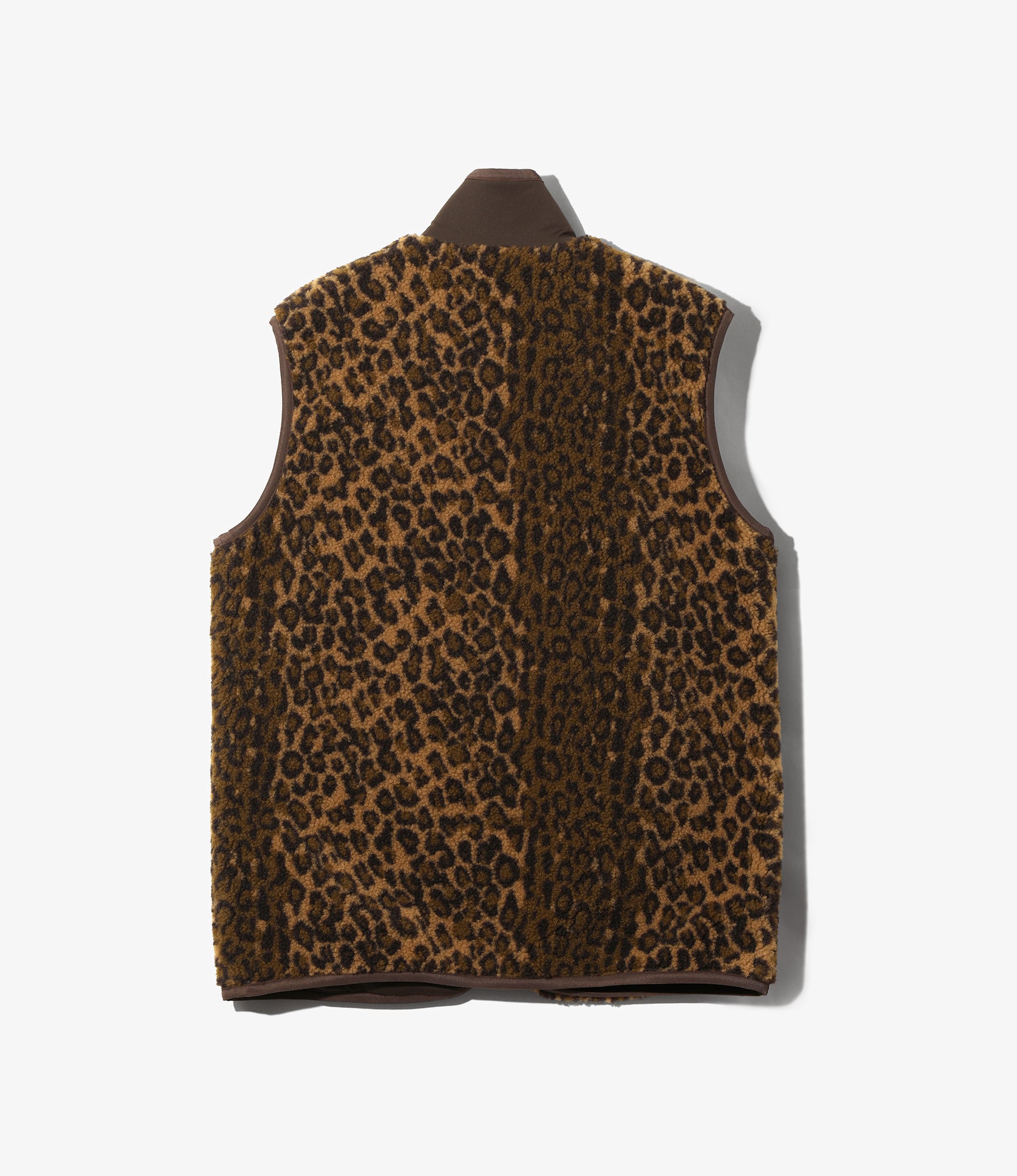 Piping Vest – Khaki Leopard Boa