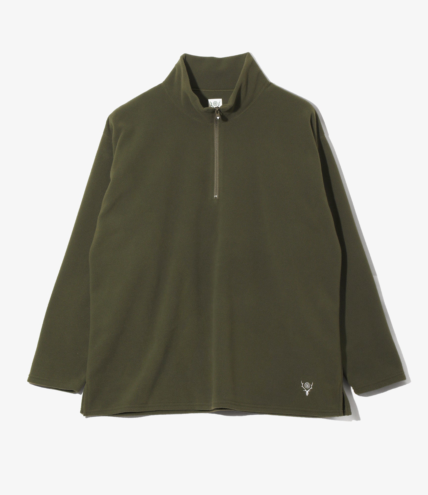 Half Zip Shirt – Olive Poly Fleece