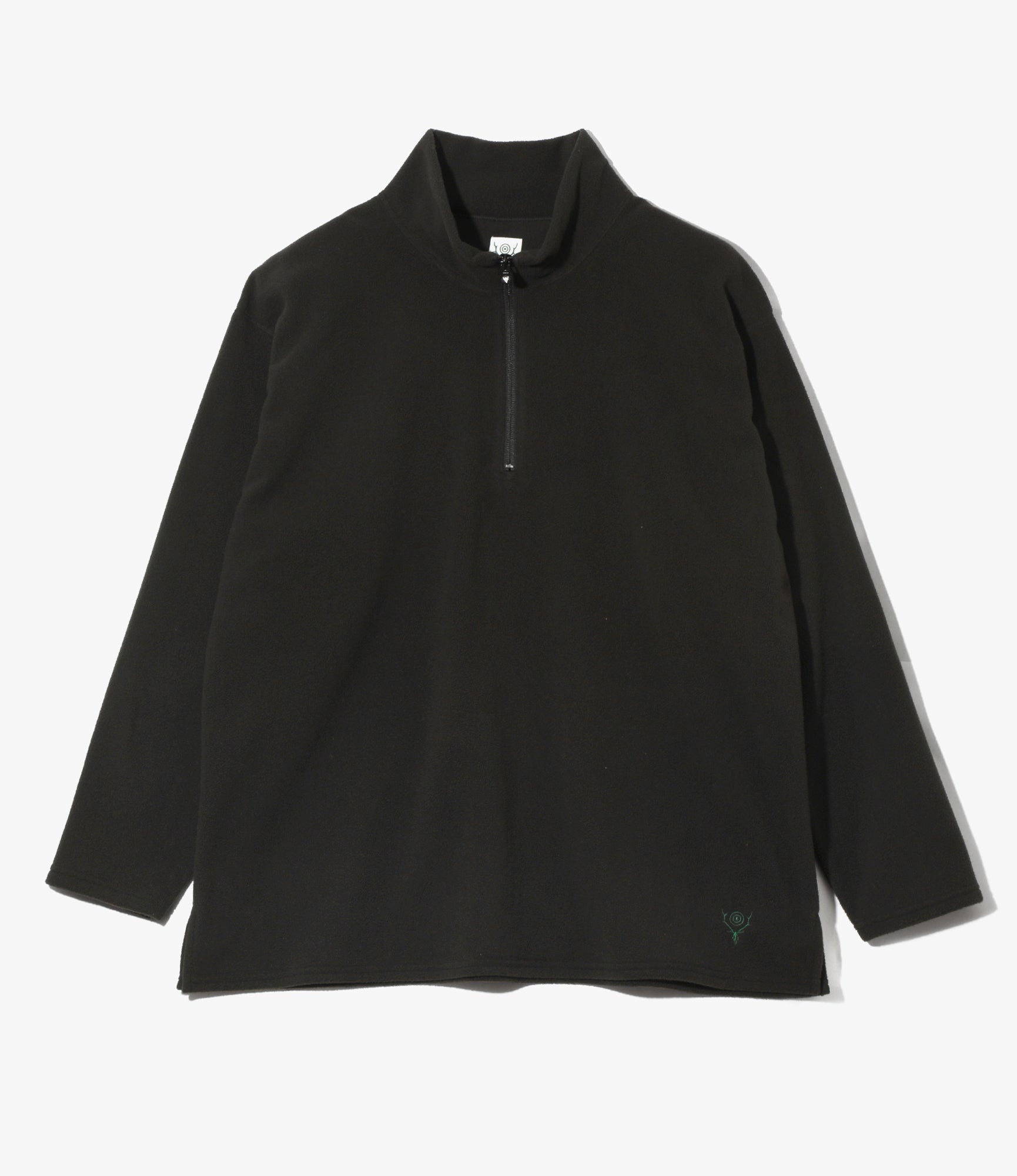 Half Zip Shirt – Black Poly Fleece