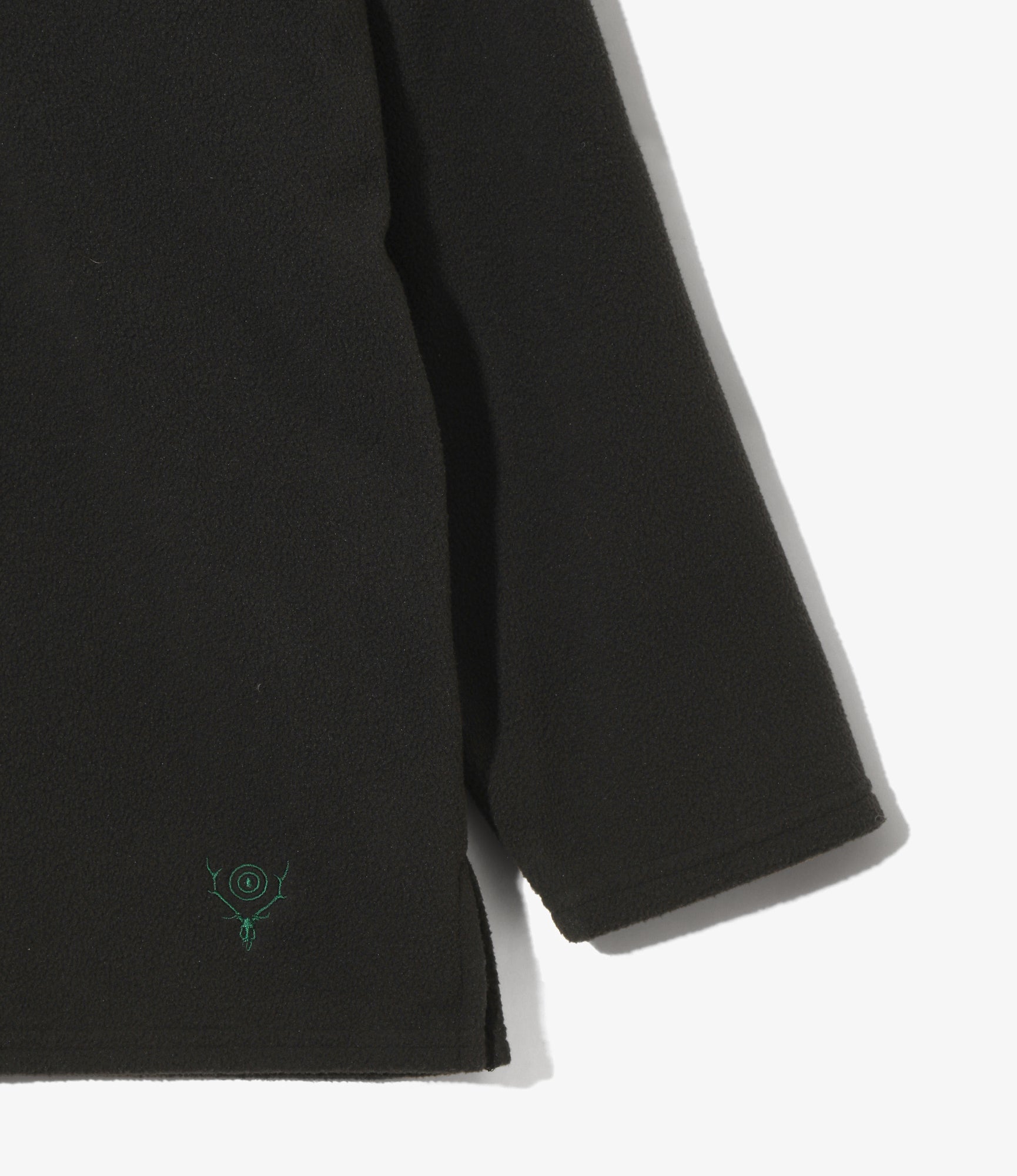 Half Zip Shirt – Black Poly Fleece