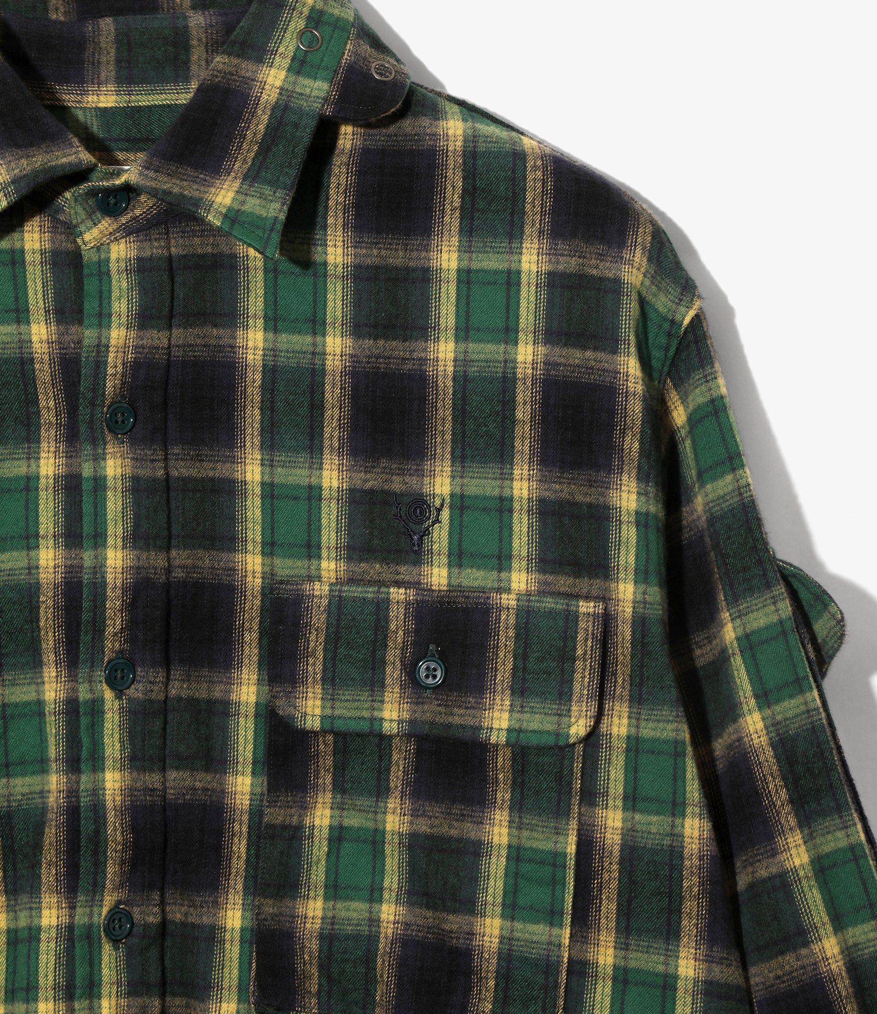 Fishing Shirt – Green Cotton Plaid